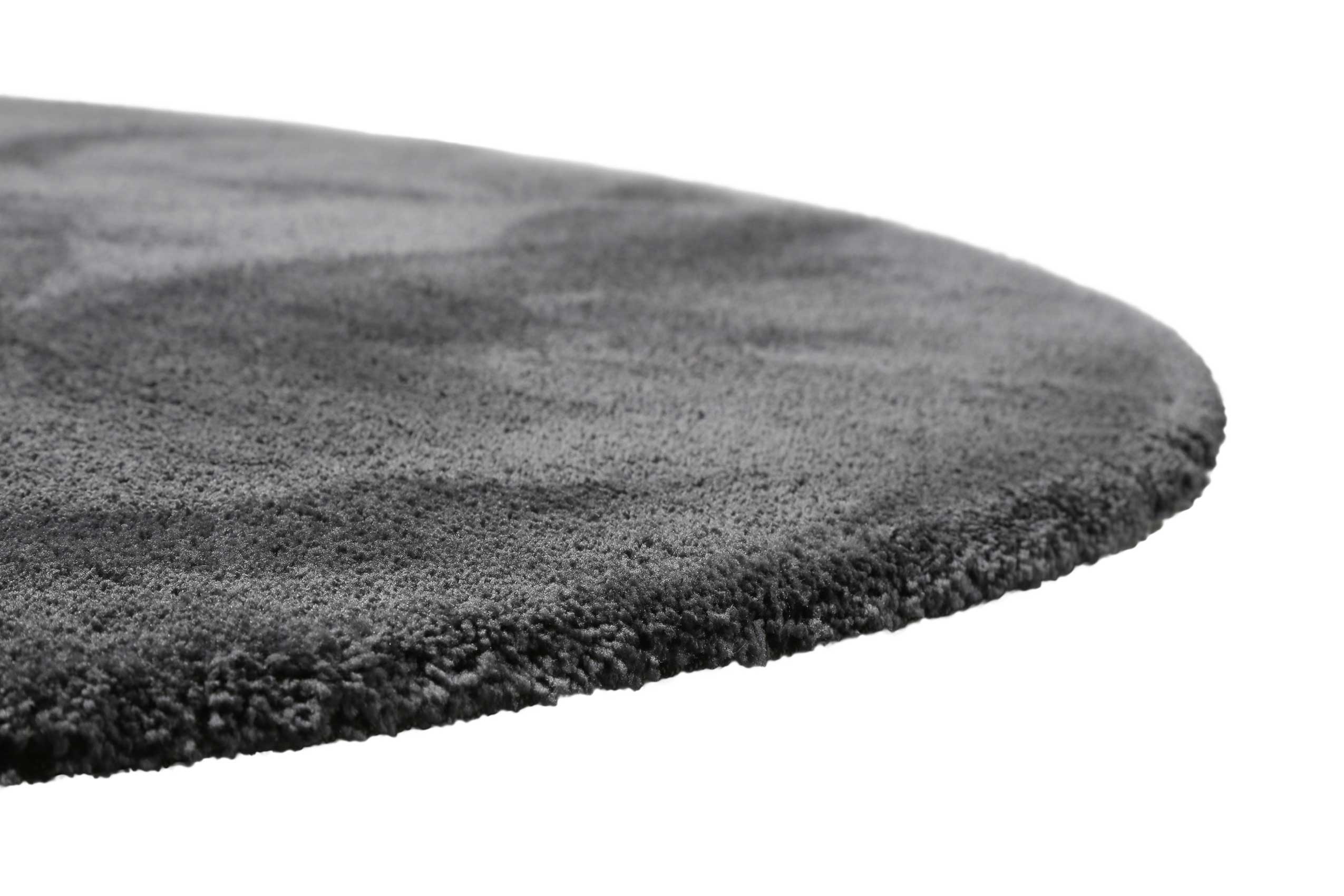 Teppich Rund Anthrazit Hochflor » Pisa « Homie Living - Ansicht 3