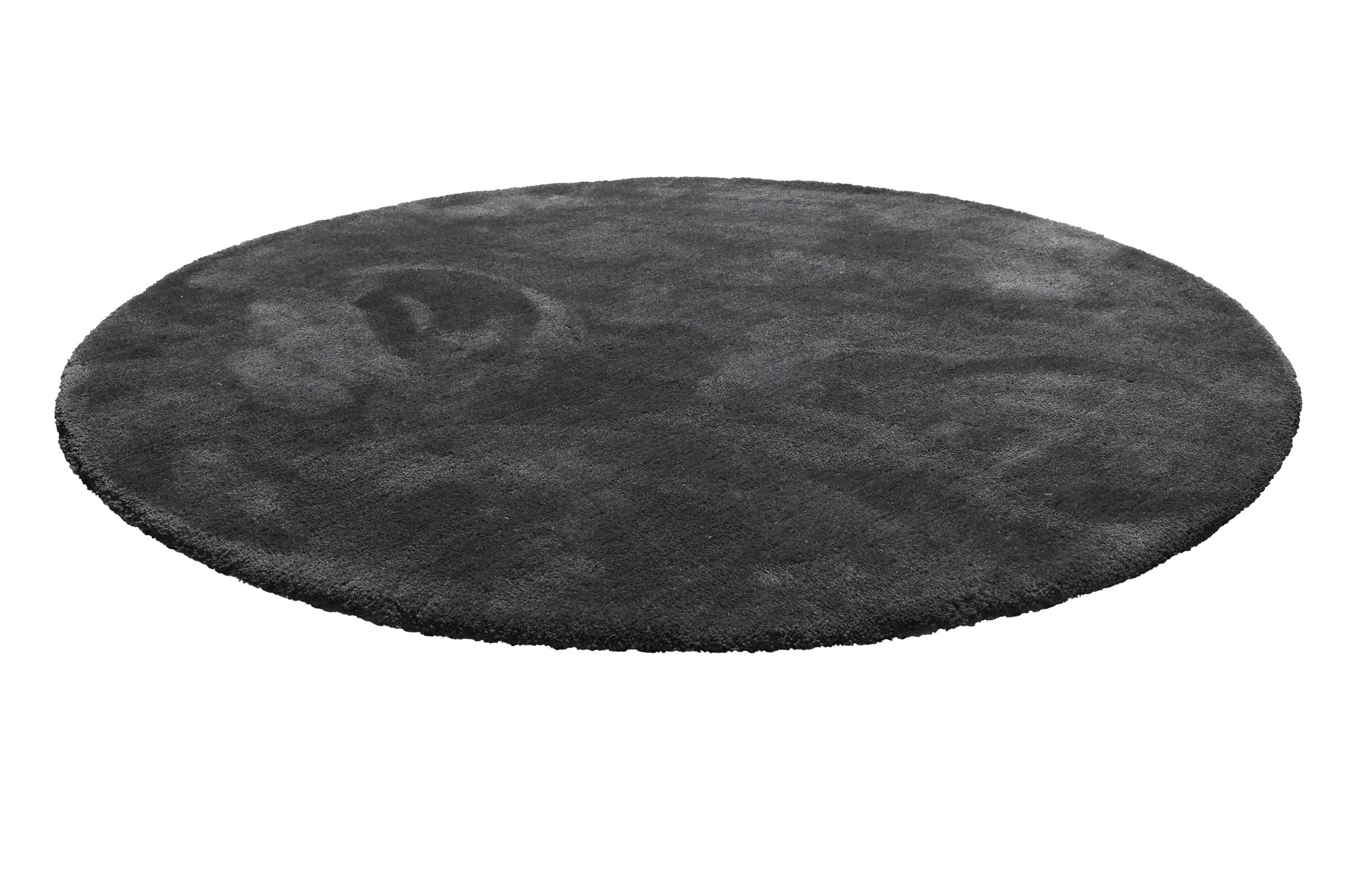 Teppich Rund Anthrazit Hochflor » Pisa « Homie Living - Ansicht 2