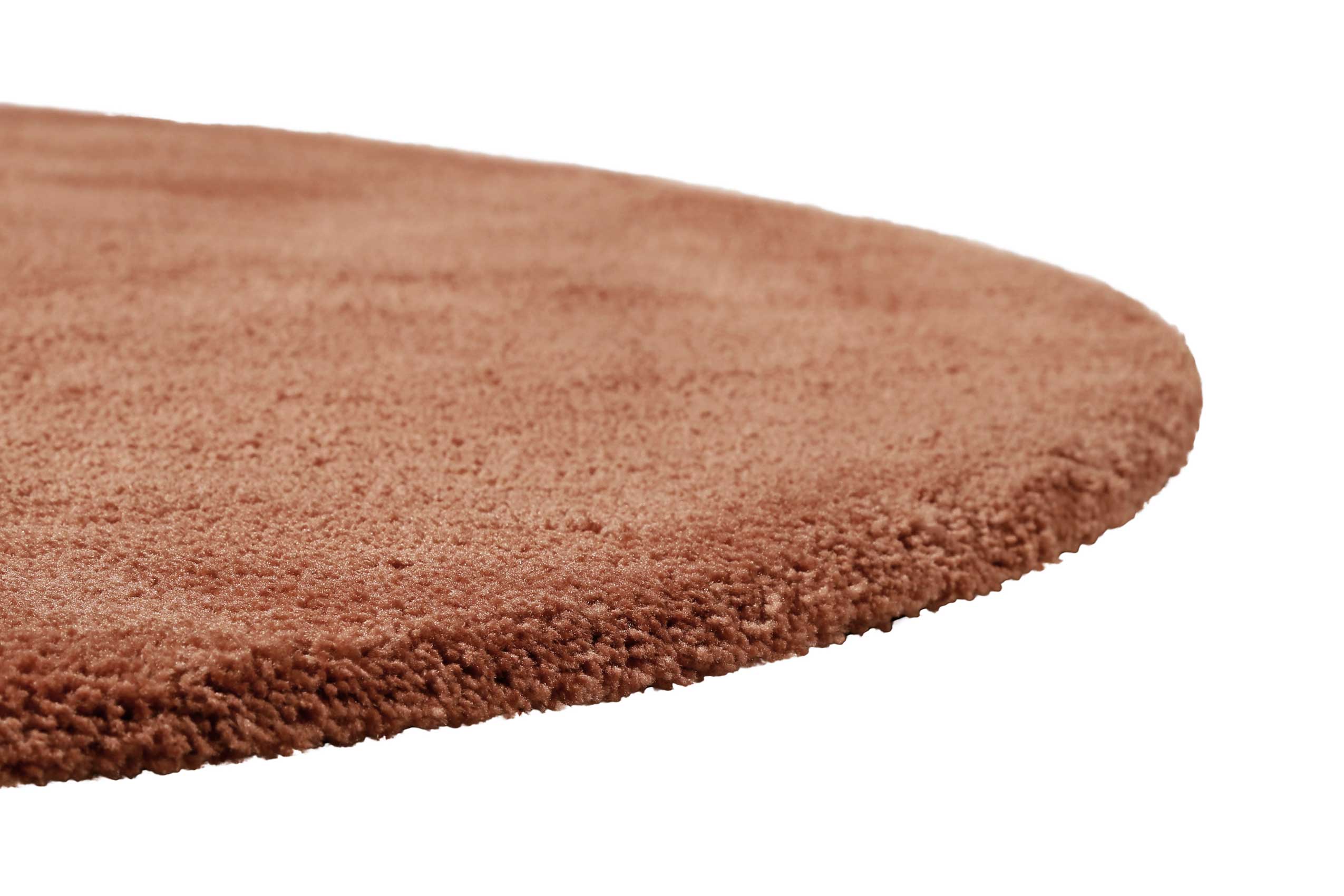Teppich Rund cognacfarben Hochflor » Pisa « Homie Living - Ansicht 3