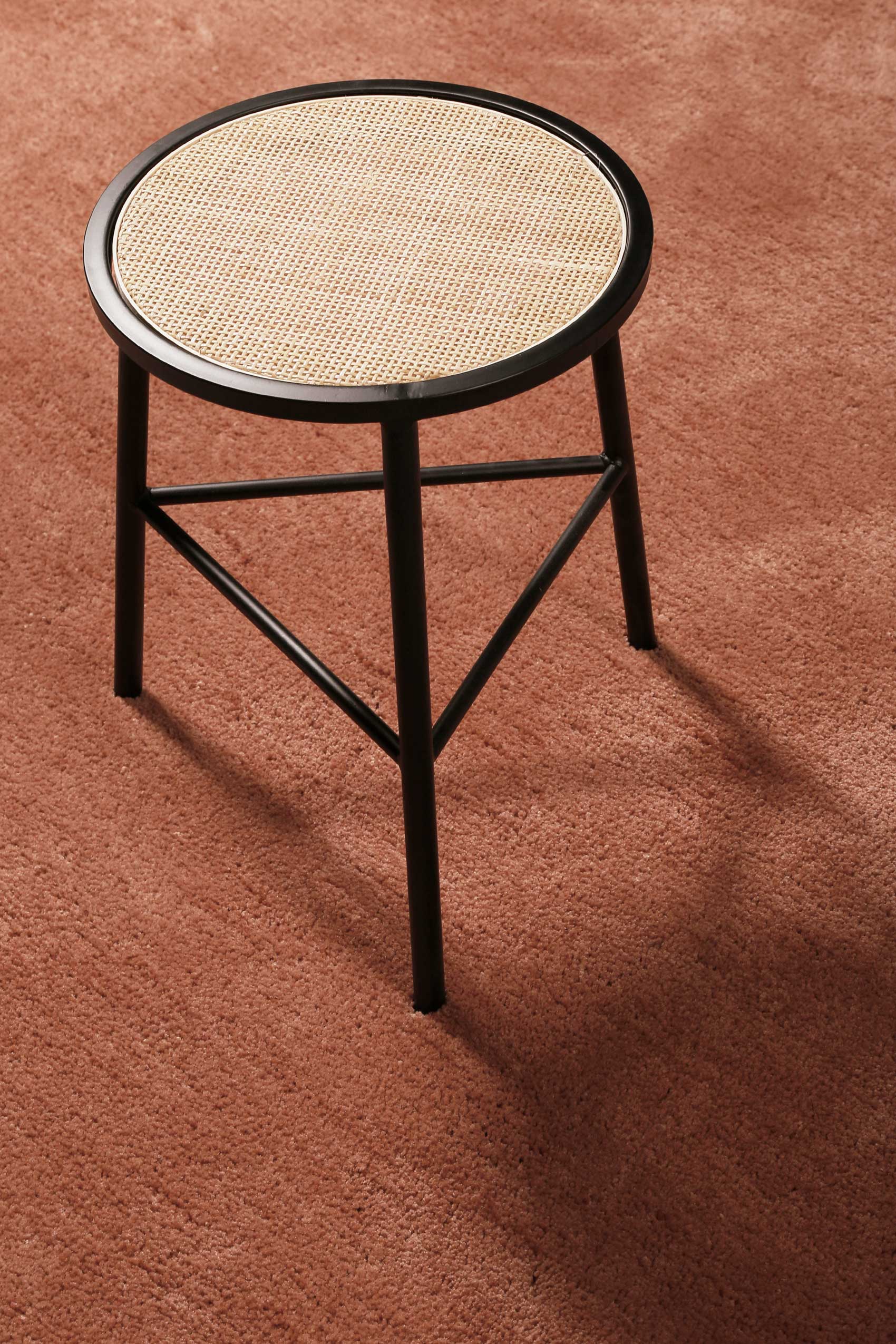 Teppich cognacfarben Hochflor 