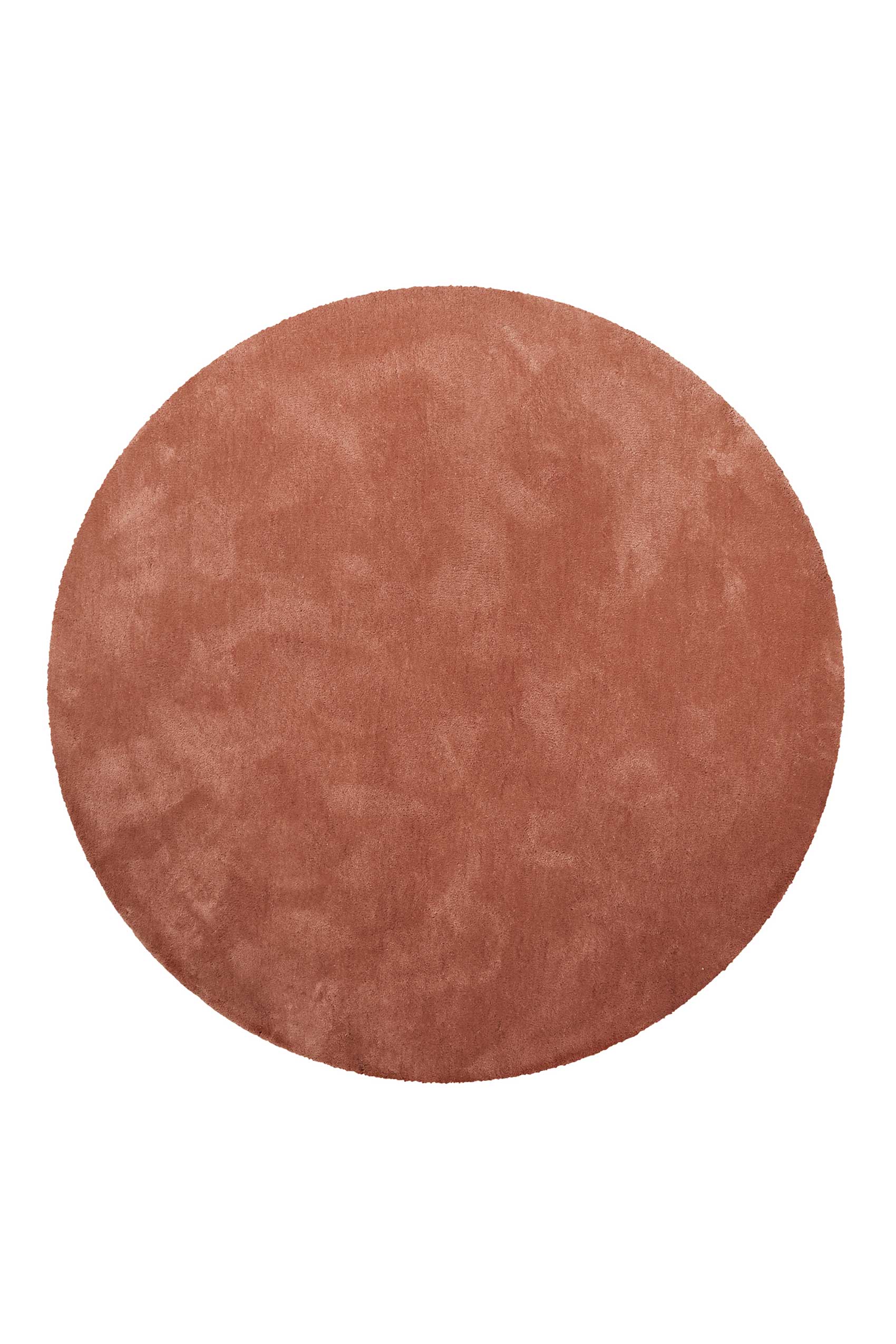Teppich Rund cognacfarben Hochflor » Pisa « Homie Living - Ansicht 1