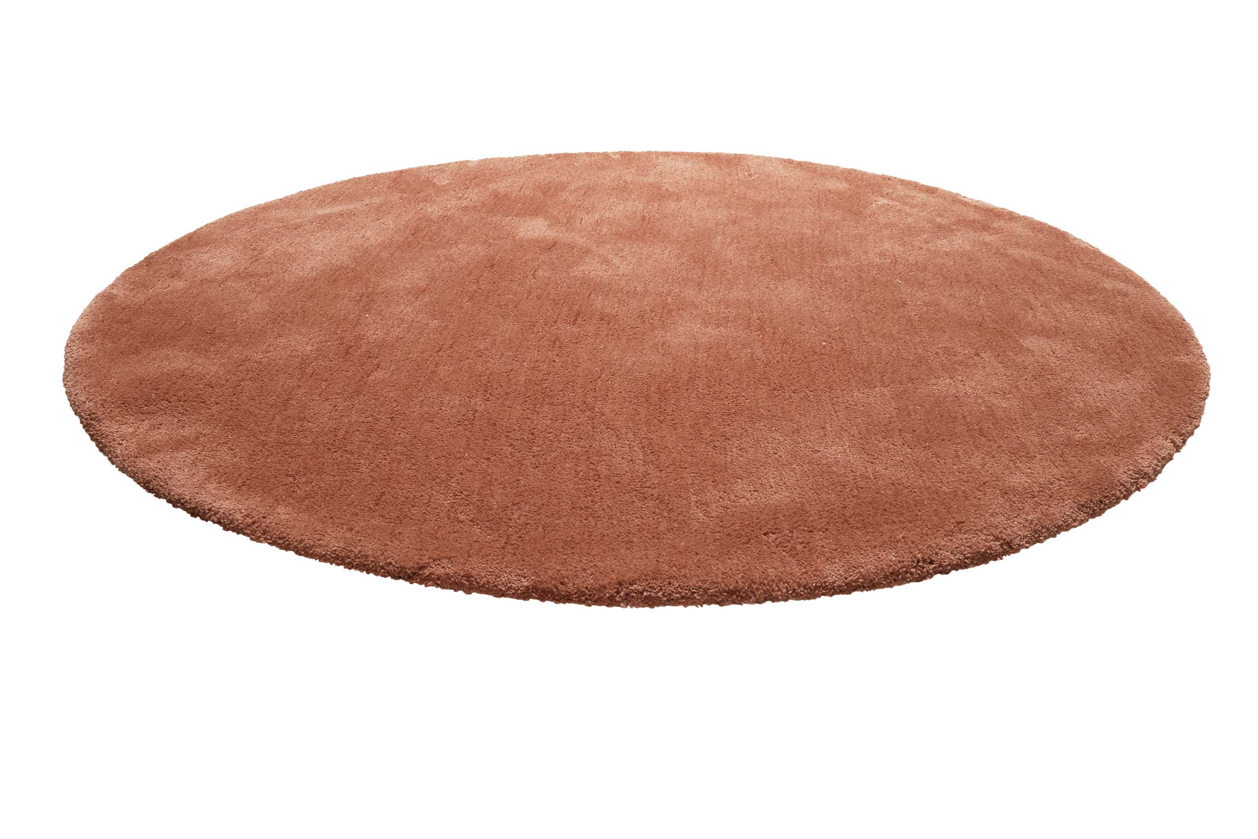 Teppich Rund cognacfarben Hochflor » Pisa « Homie Living - Ansicht 2
