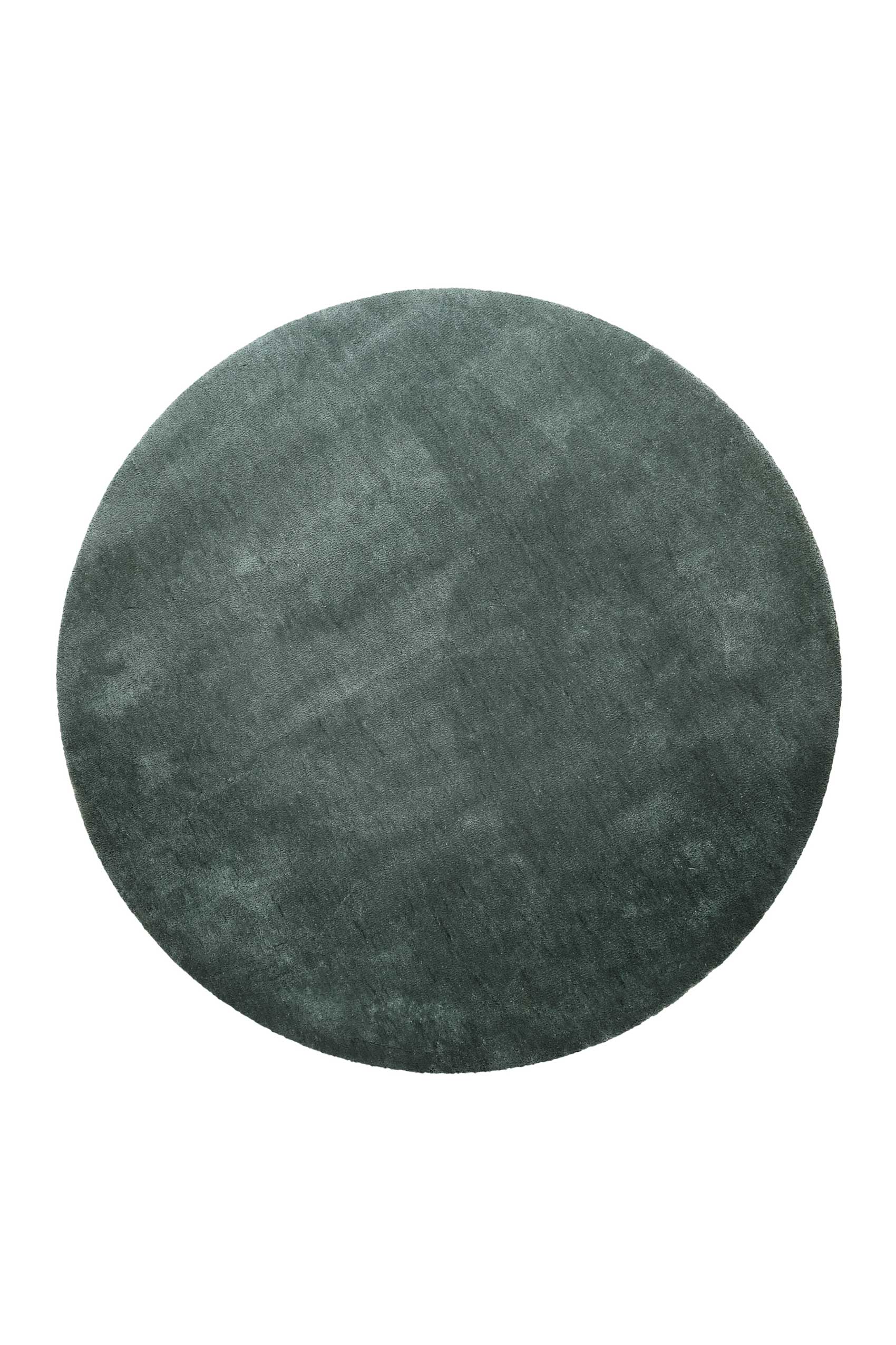 Teppich Rund Grün Grau Hochflor 