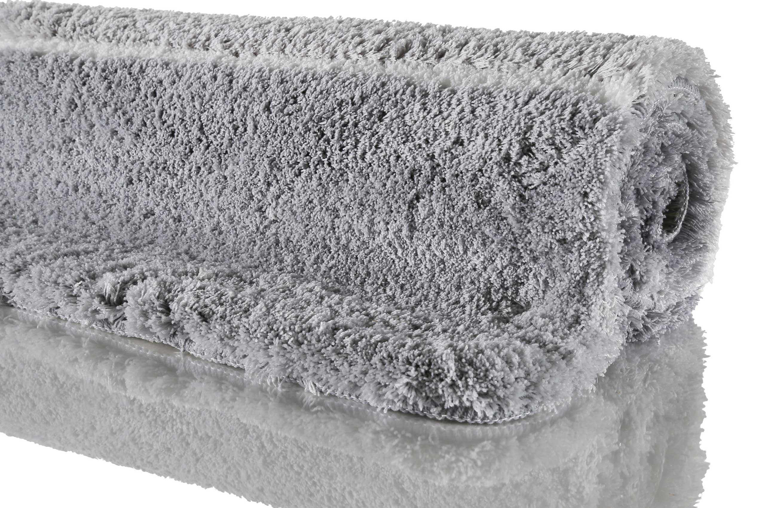 Badteppich Grau Silber