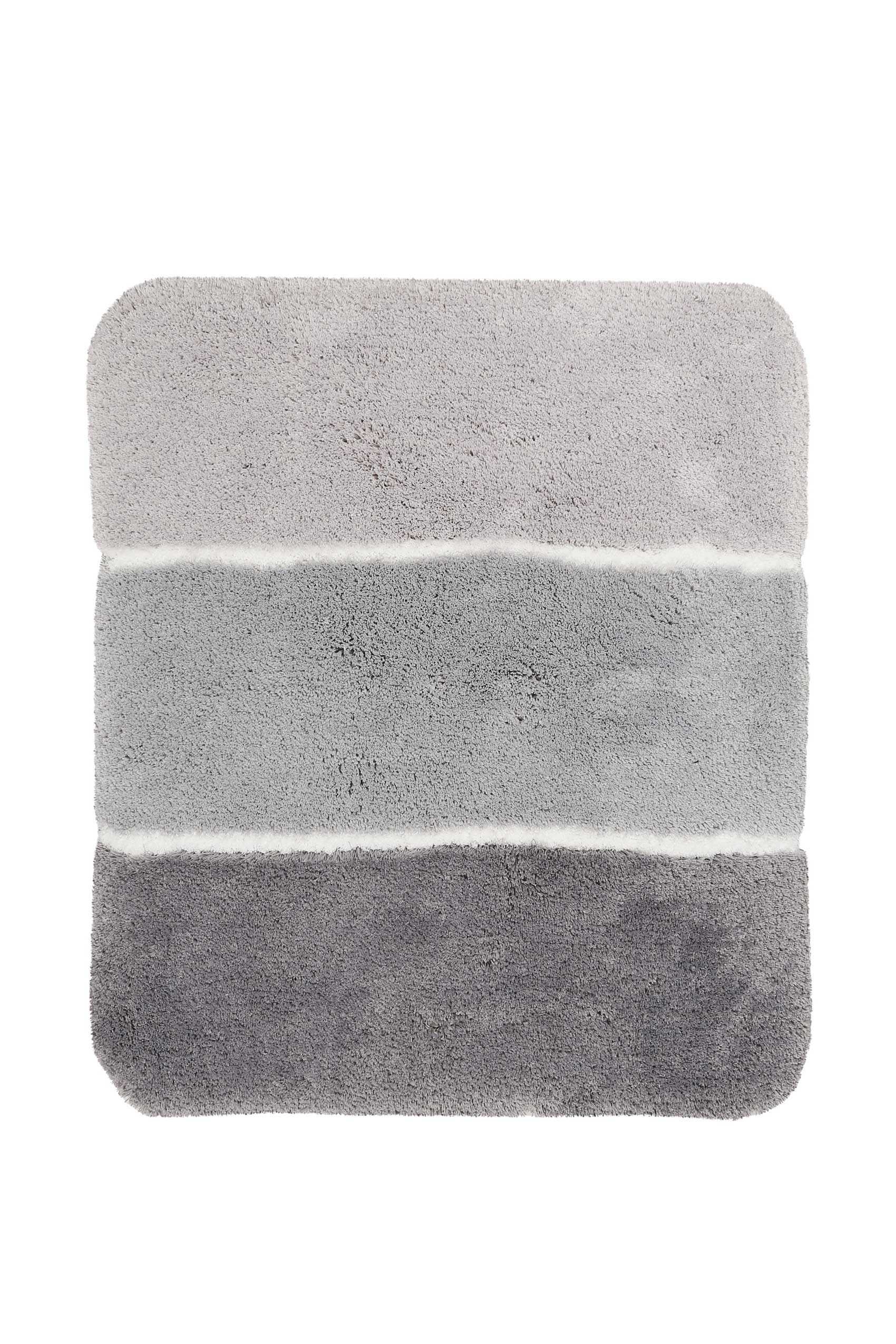 Badteppich Grau Silber