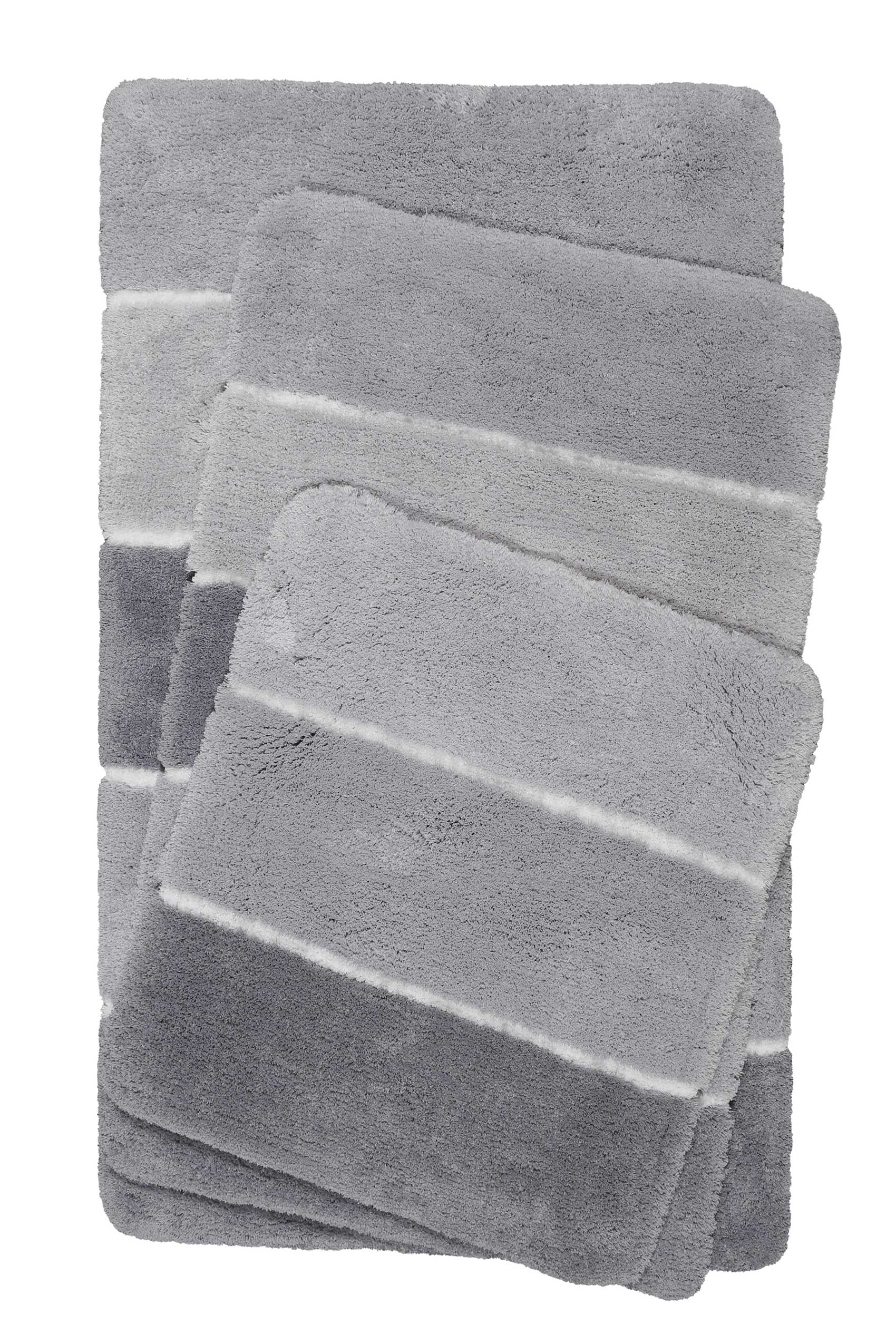 Badteppich Grau Silber