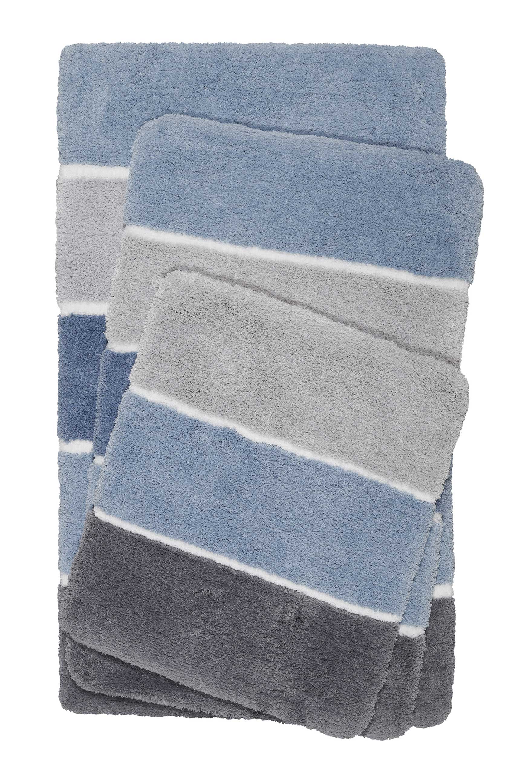 Badteppich Blau Grau