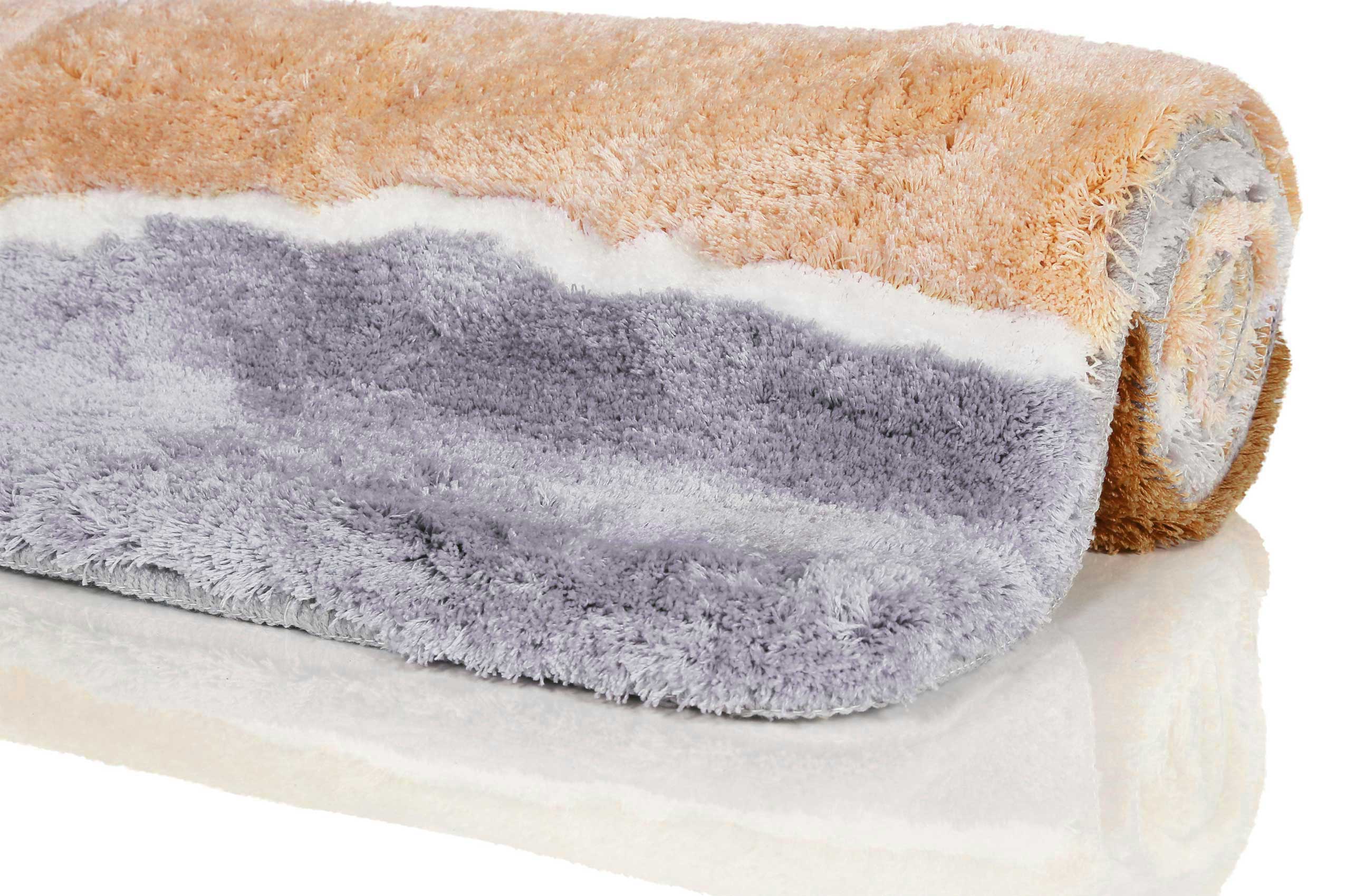 Badteppich Lachs Grau Braun » Rio Marina « Homie Living - Ansicht 5