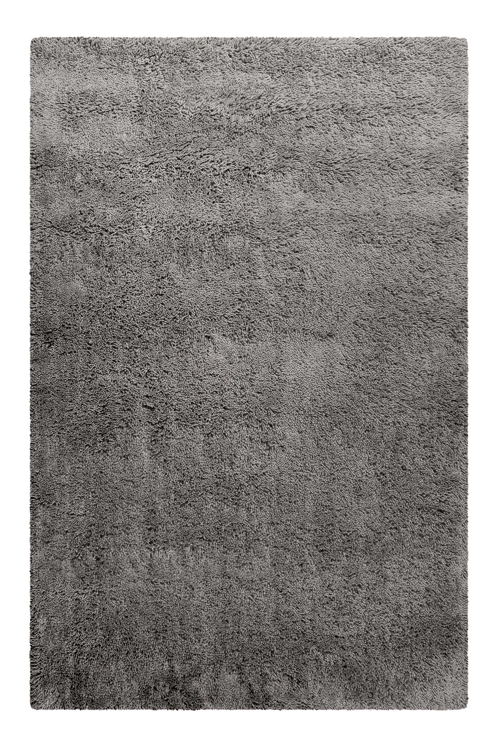 Wollteppich Grau Shaggy Hochflor 