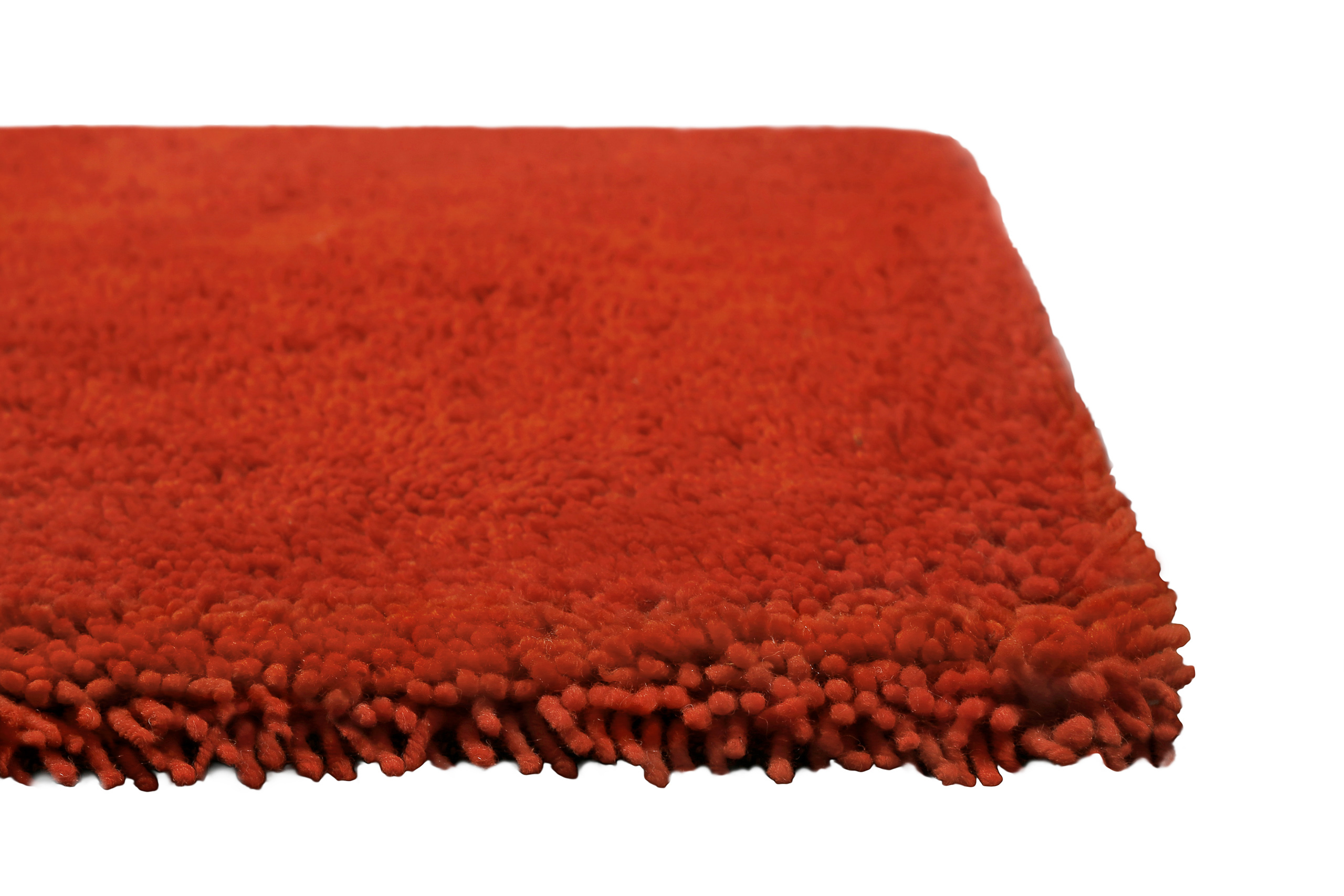 Wollteppich Rot Shaggy Hochflor 