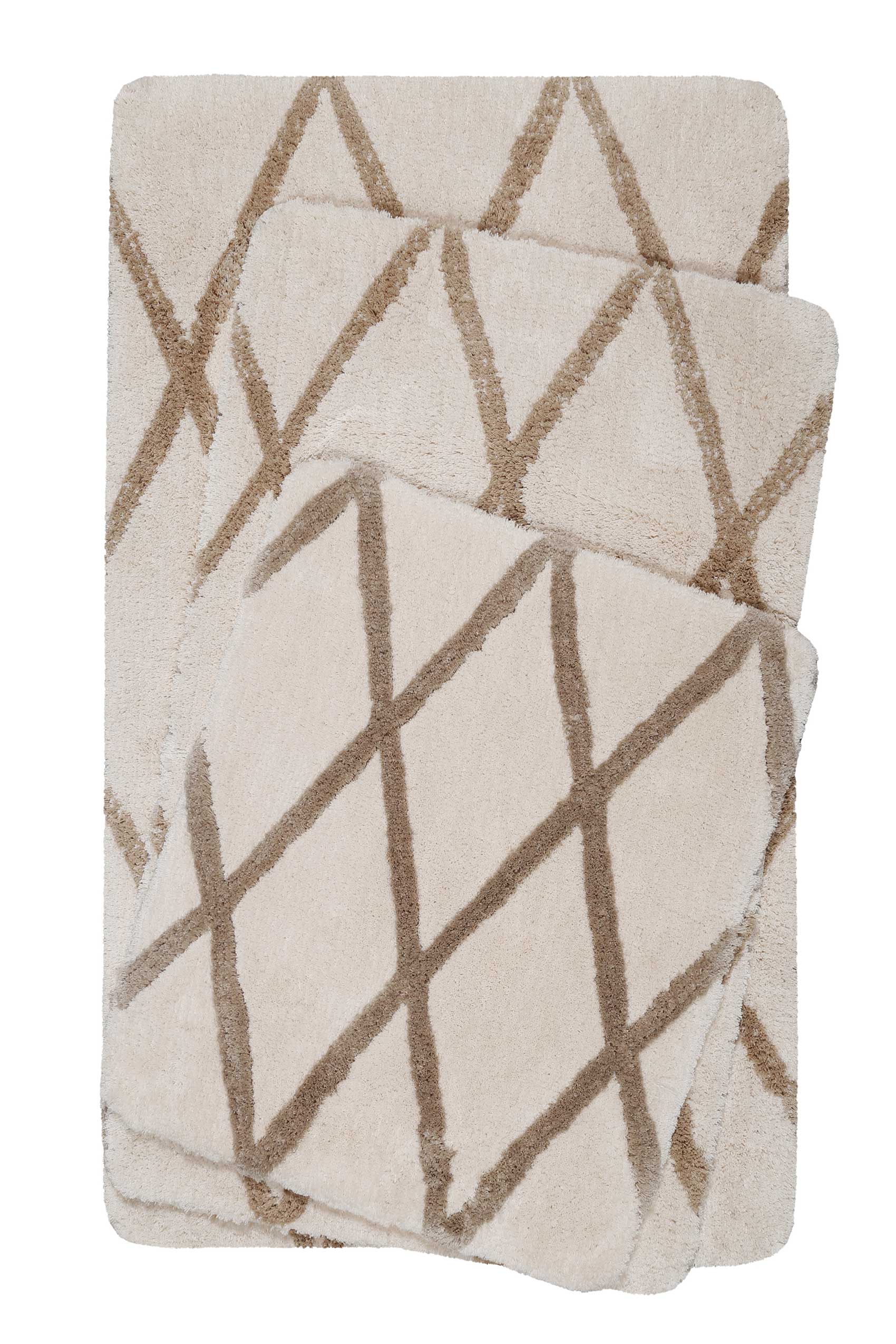 Badteppich Beige Sand » San Bosa « Homie Living - Ansicht 1