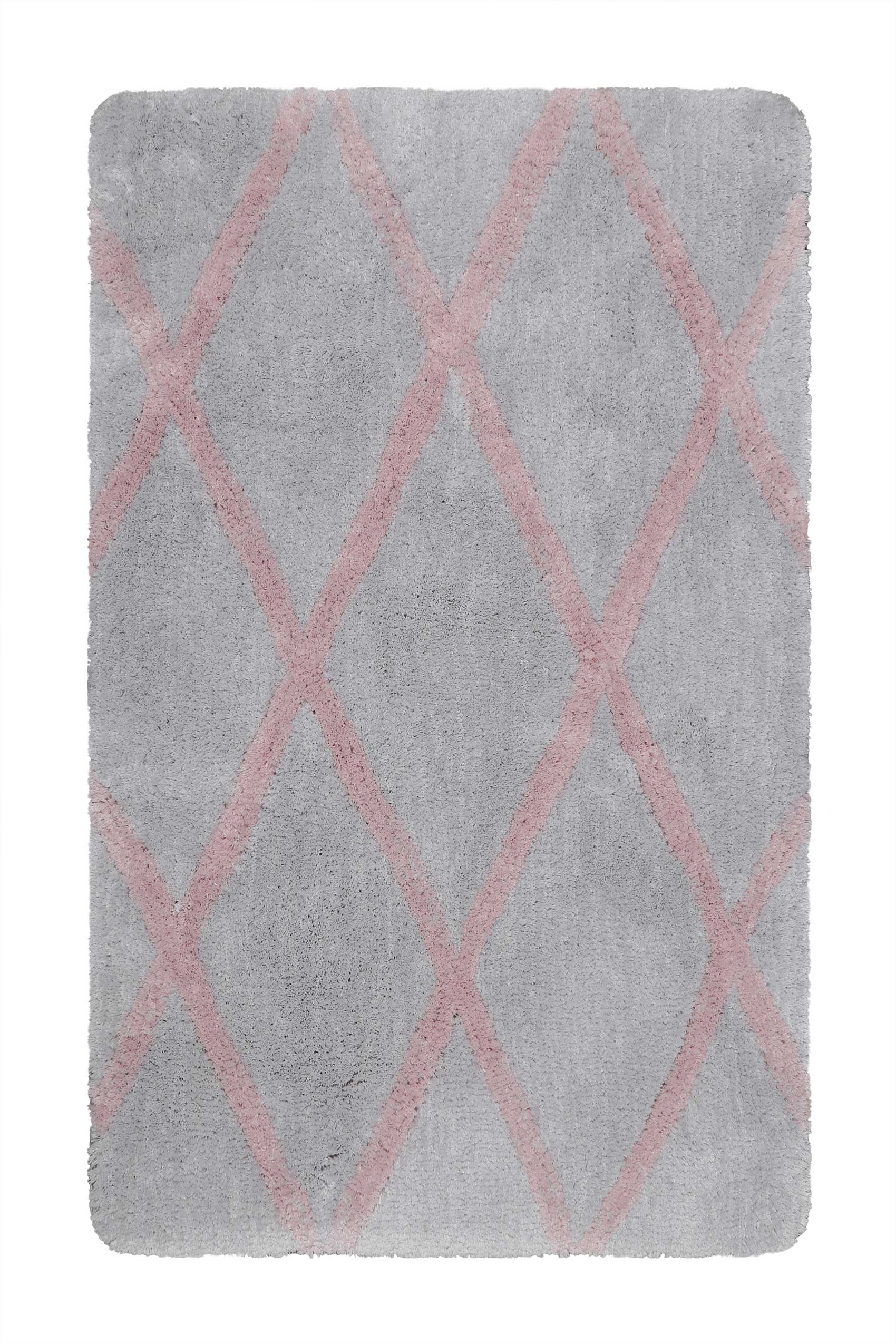 Badteppich Grau Rosa