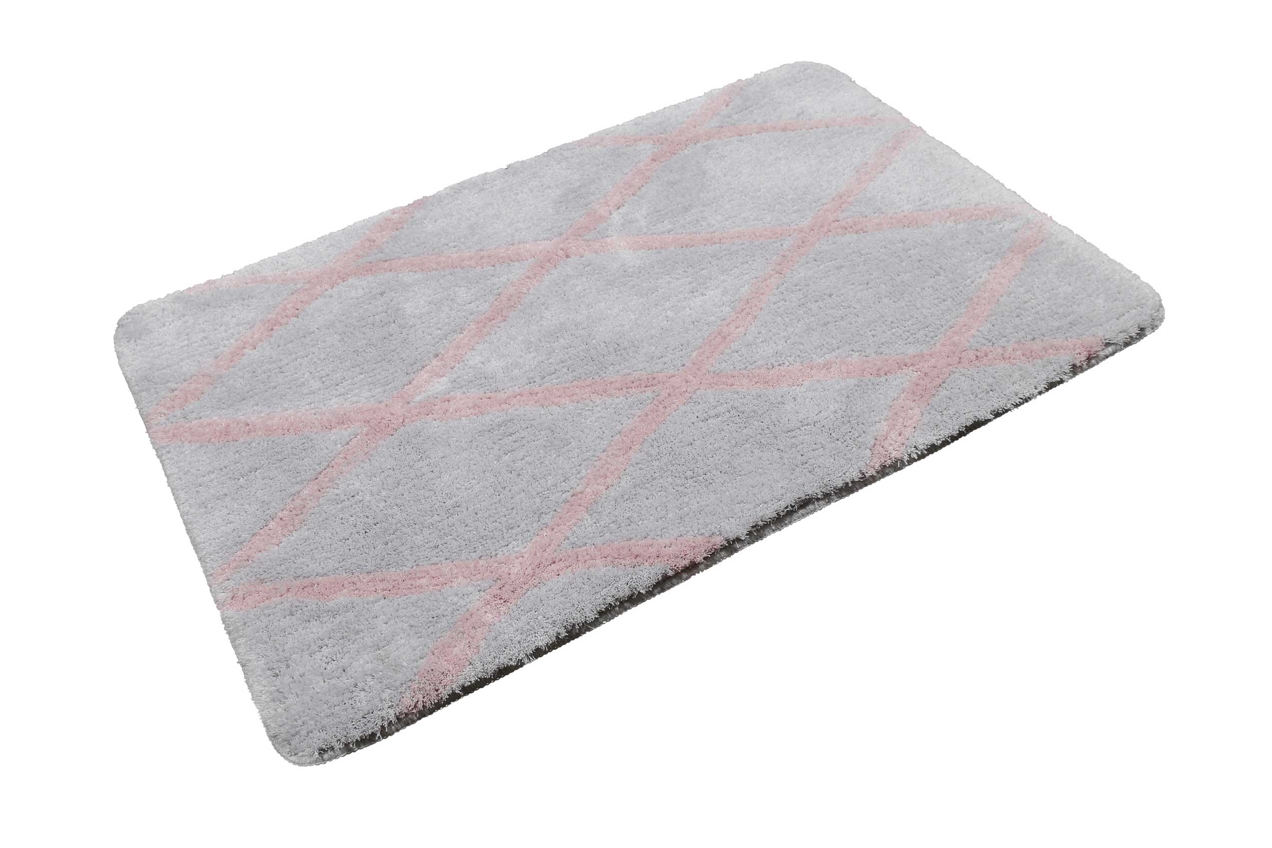 Badteppich Grau Rosa