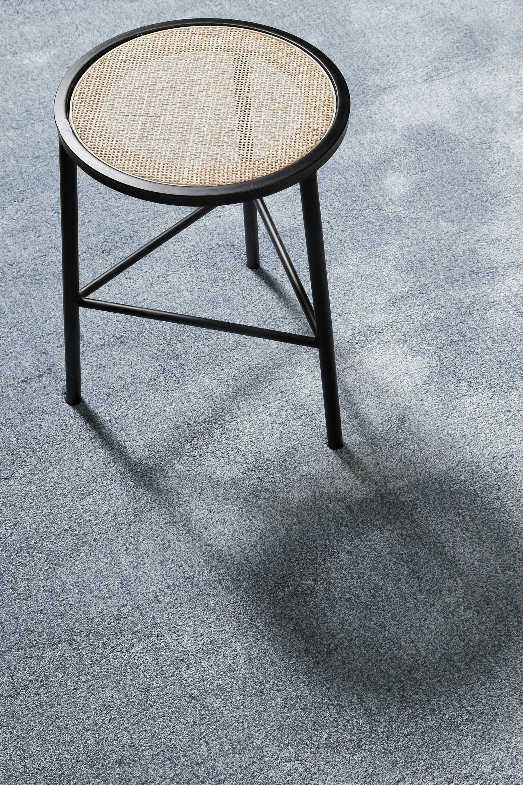 Teppich Hellblau meliert Hochflor » Sienna « Homie Living - Ansicht 4