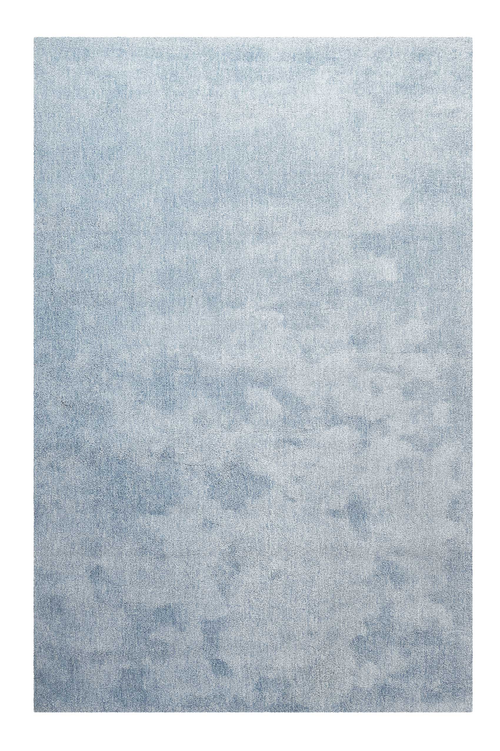 Teppich Hellblau meliert Hochflor » Sienna « Homie Living - Ansicht 1