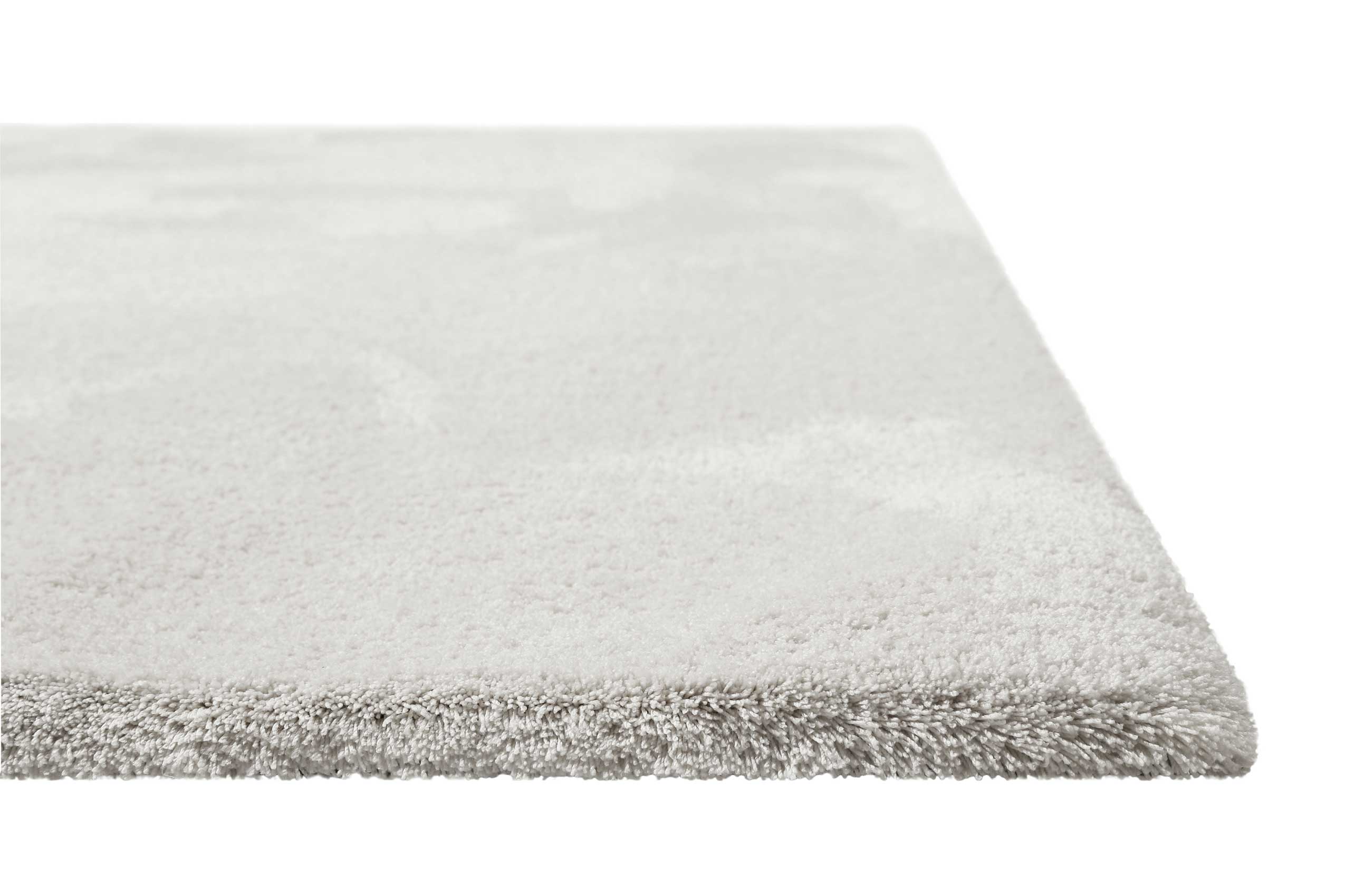 Teppich Hellgrau Creme Hochflor 