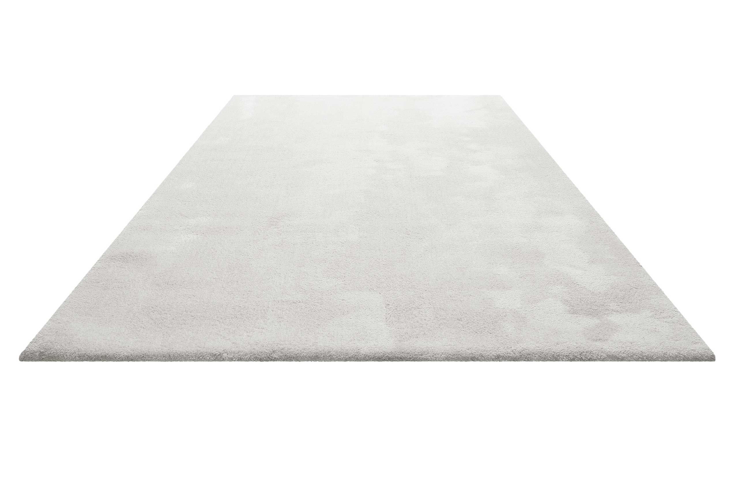 Teppich Hellgrau Creme Hochflor 