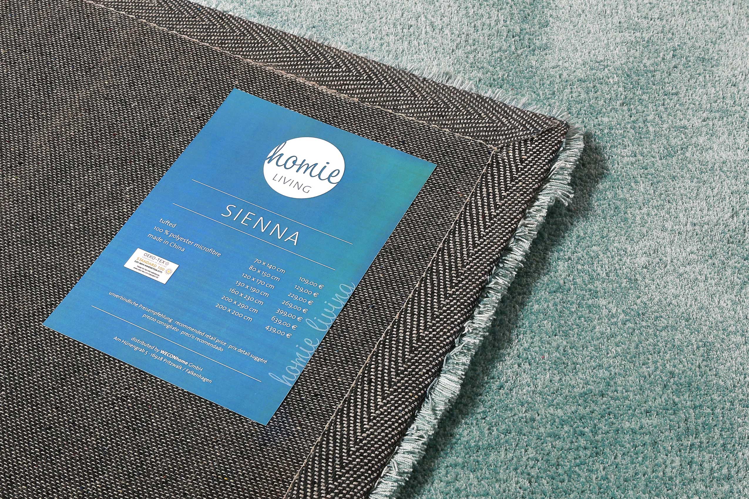 Teppich Mintgrün Hochflor » Sienna « Homie Living - Ansicht 5