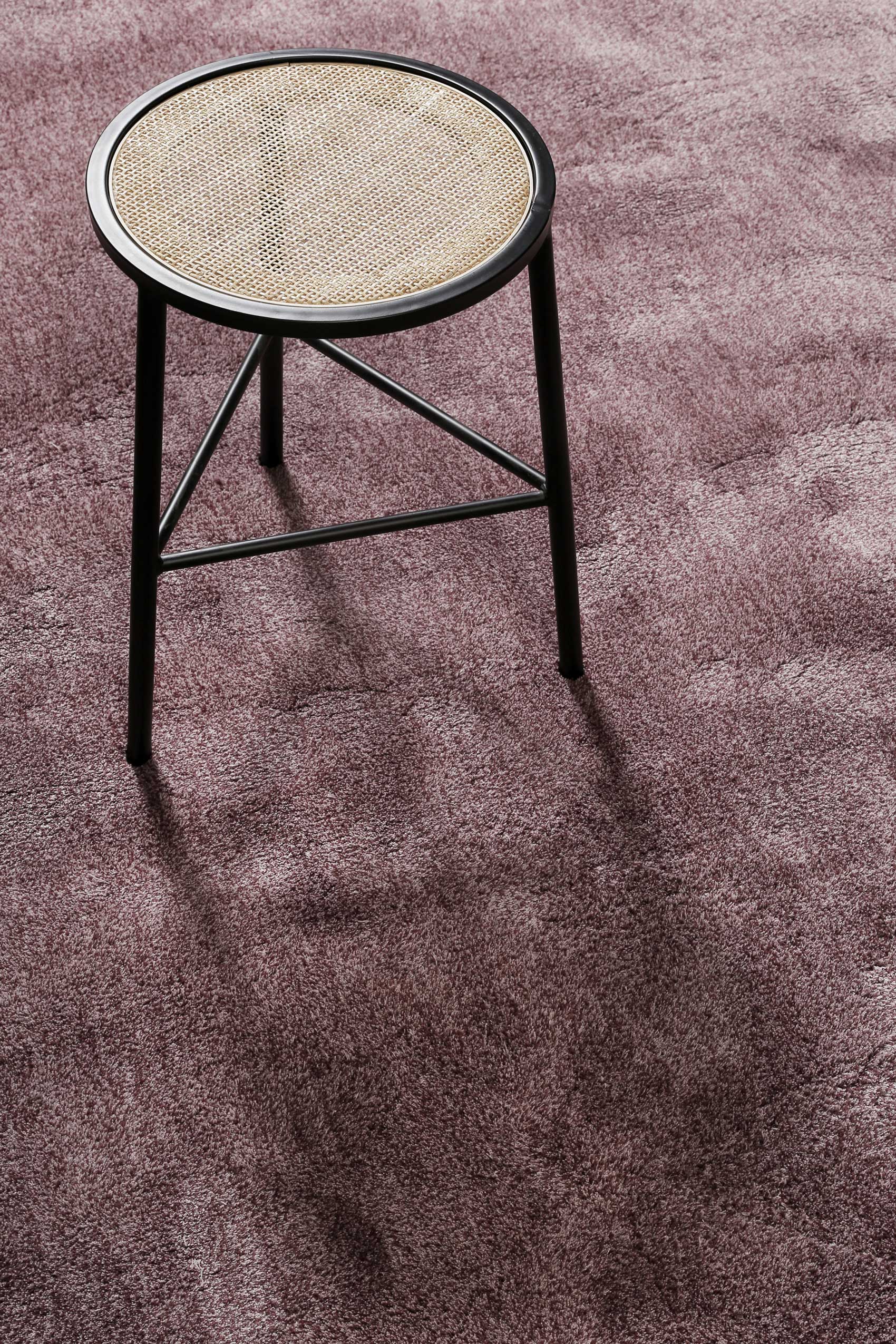 Teppich Lila meliert Hochflor 