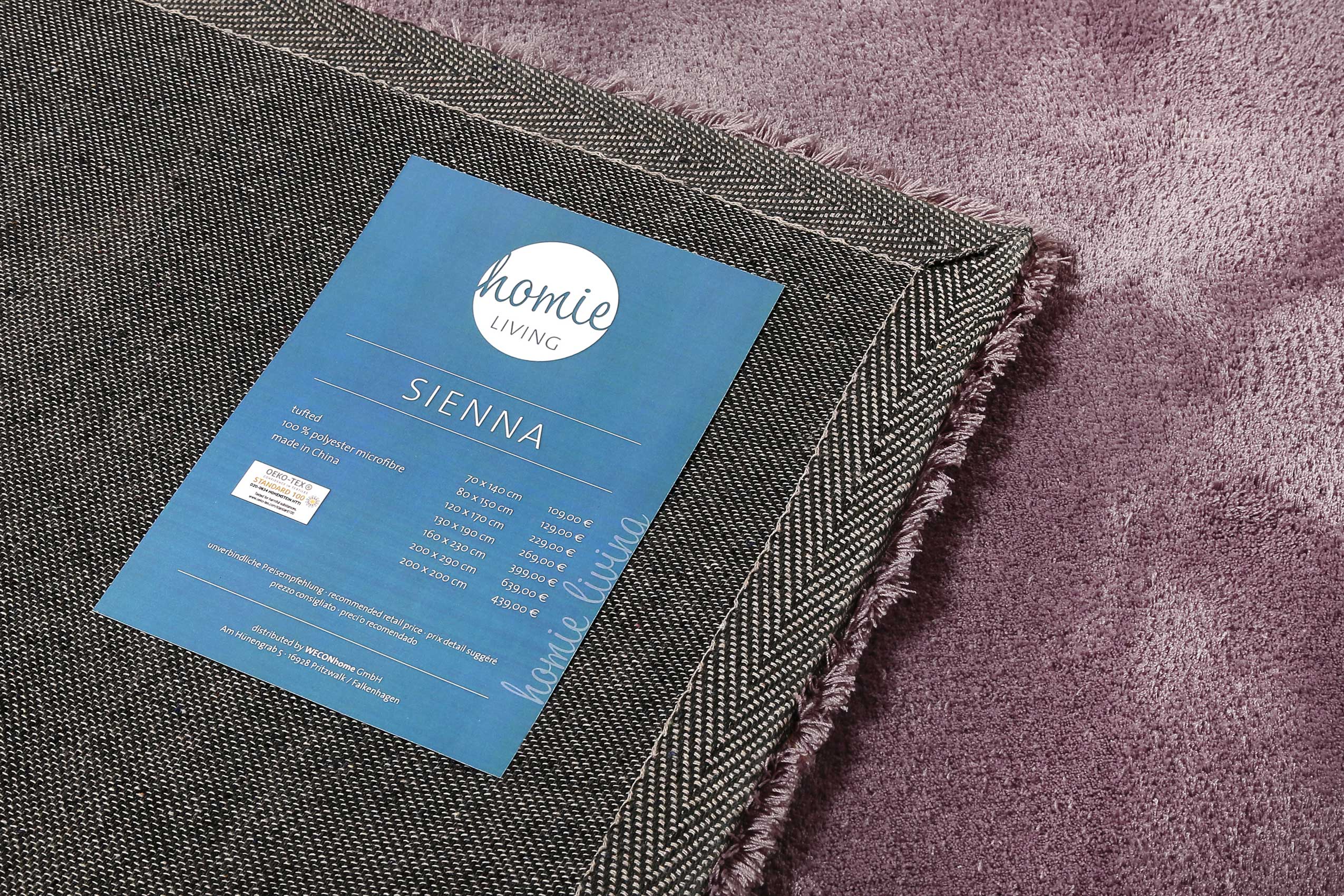 Teppich Lila Flieder Hochflor » Sienna « Homie Living - Ansicht 5
