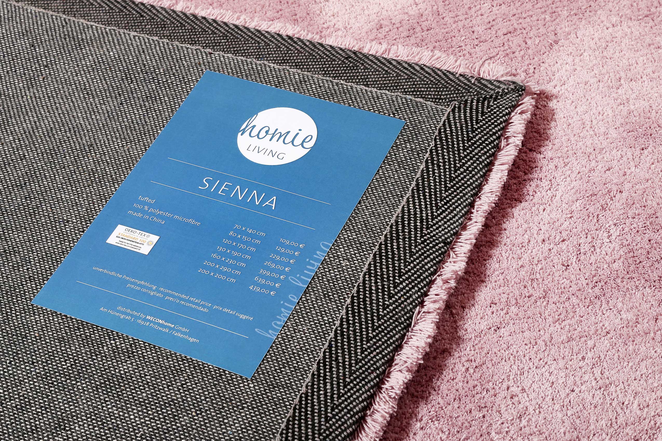 Teppich Rosa Hochflor 