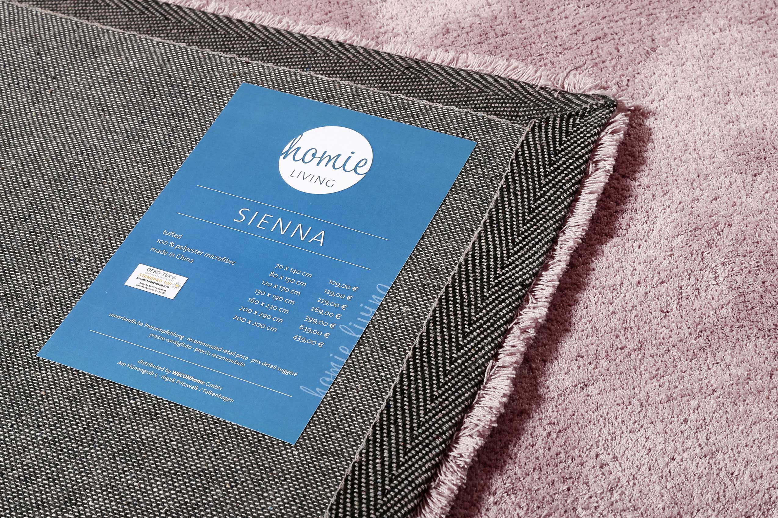 Teppich Altrosa Hochflor 