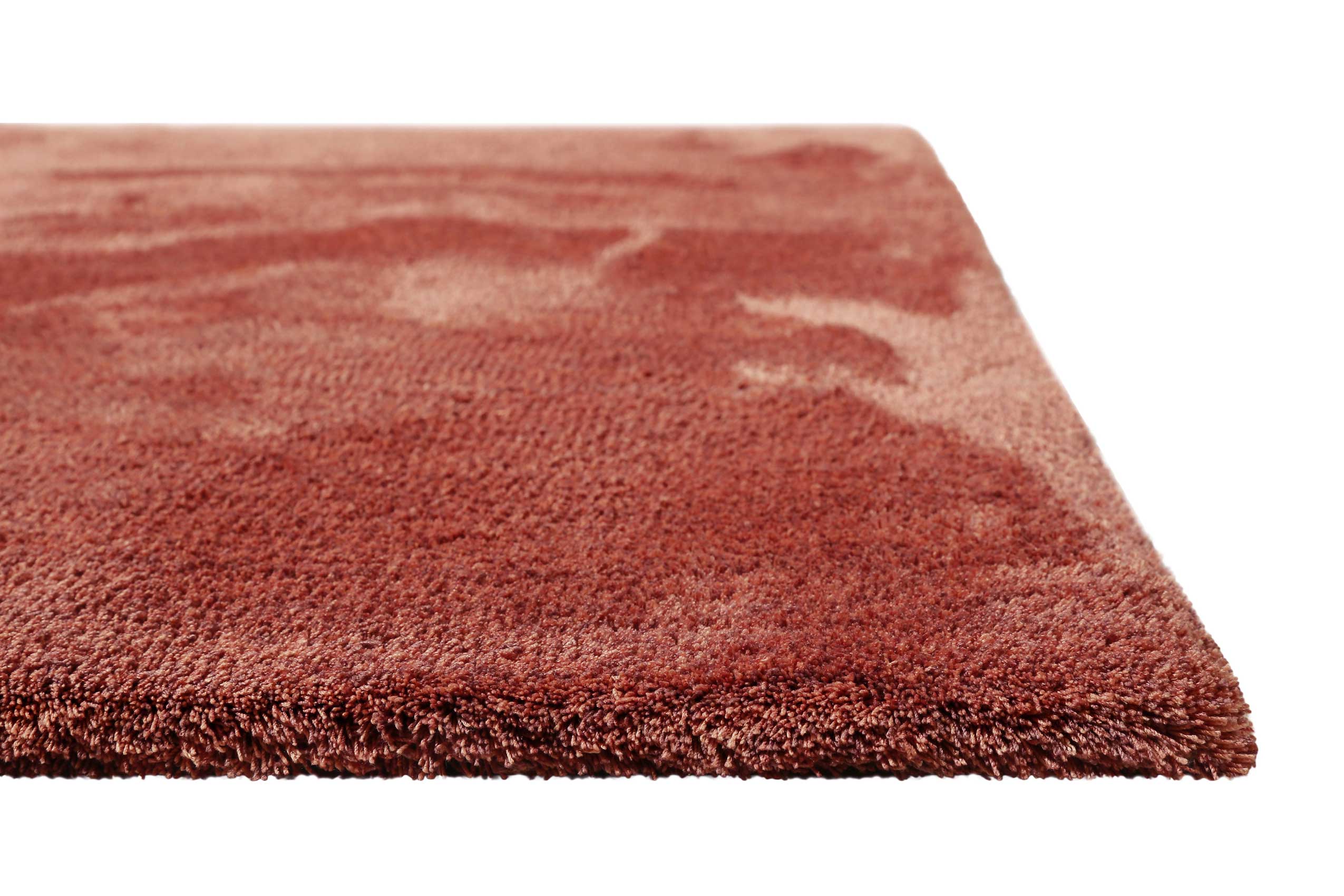 Teppich Ziegel Rot Hochflor 