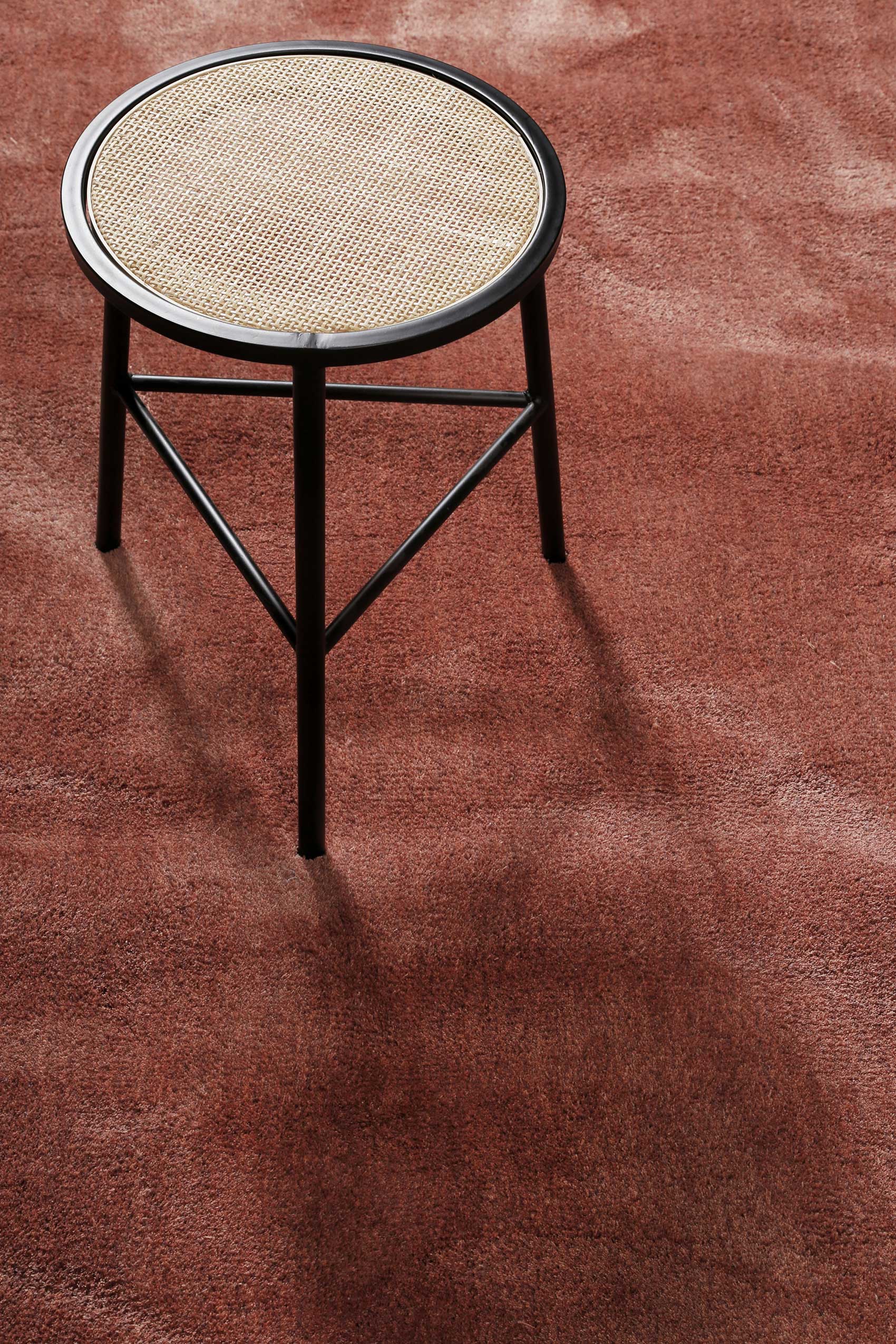 Teppich Rot Braun Hochflor » Sienna « Homie Living - Ansicht 4