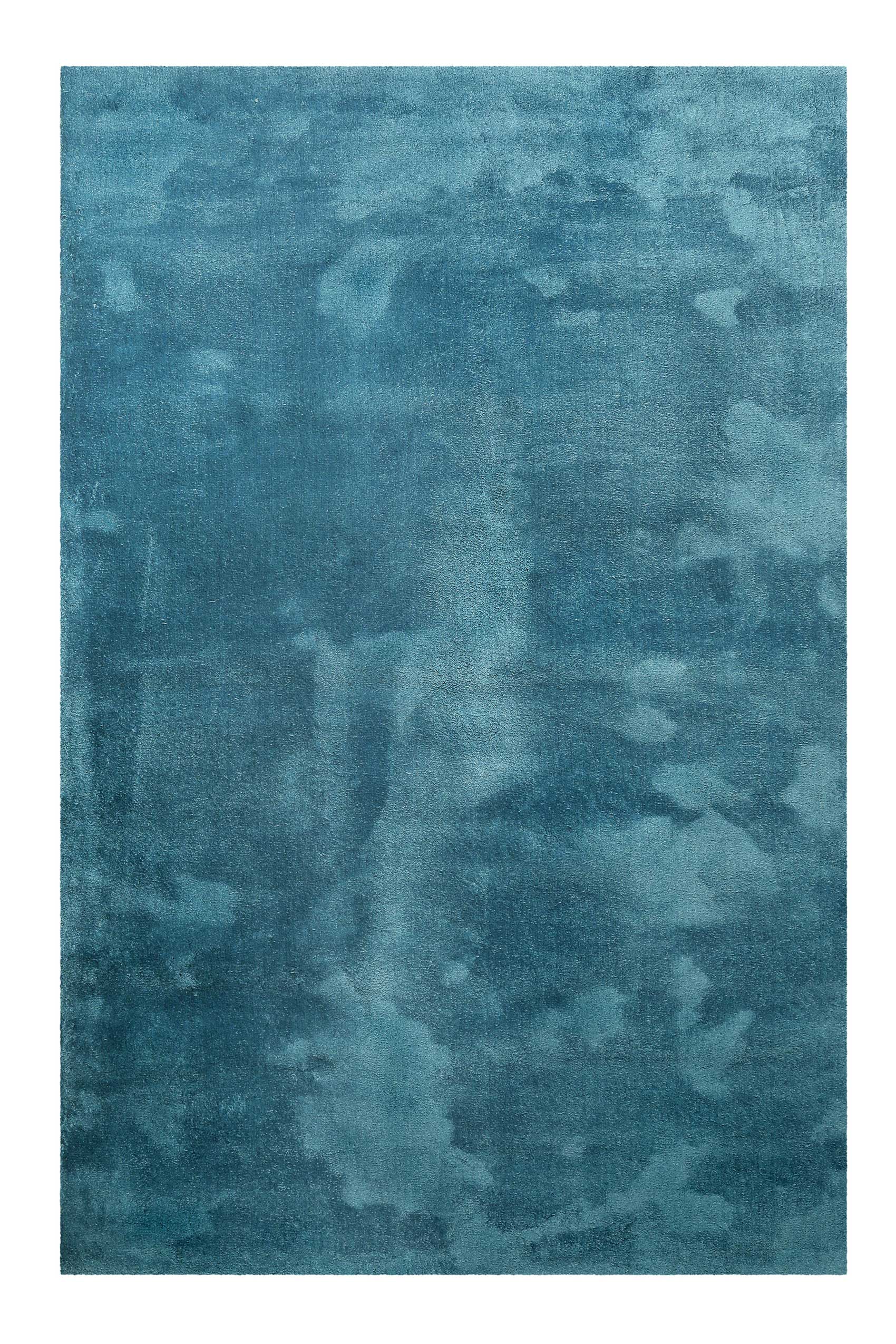 Teppich Petrol Türkis Hochflor 