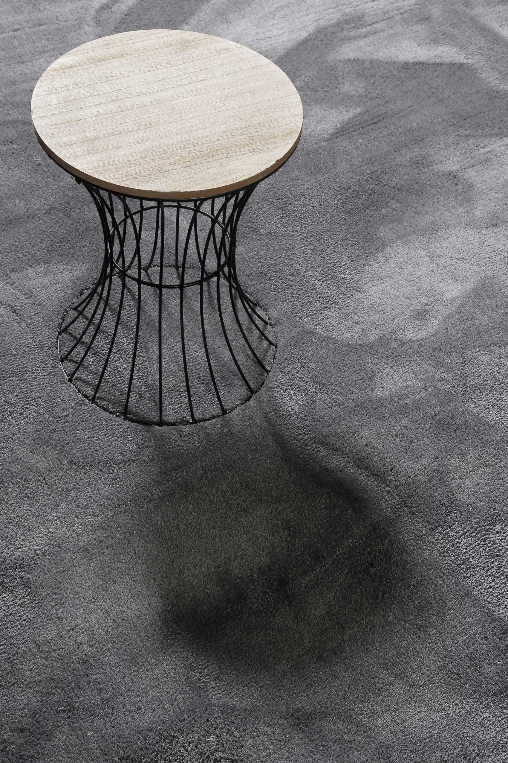 Teppich Dunkelgrau Hochflor 