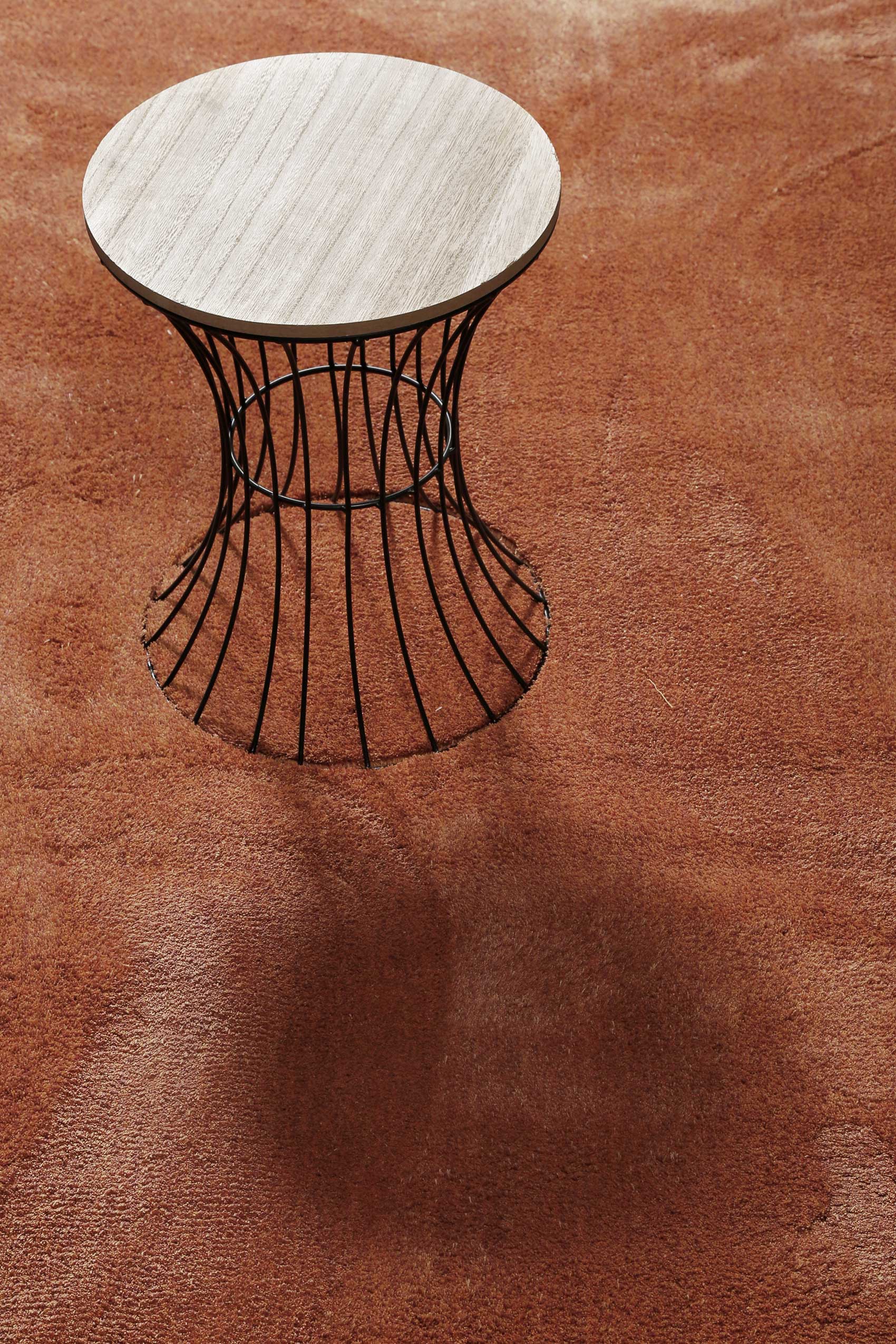 Teppich Orange Hochflor 