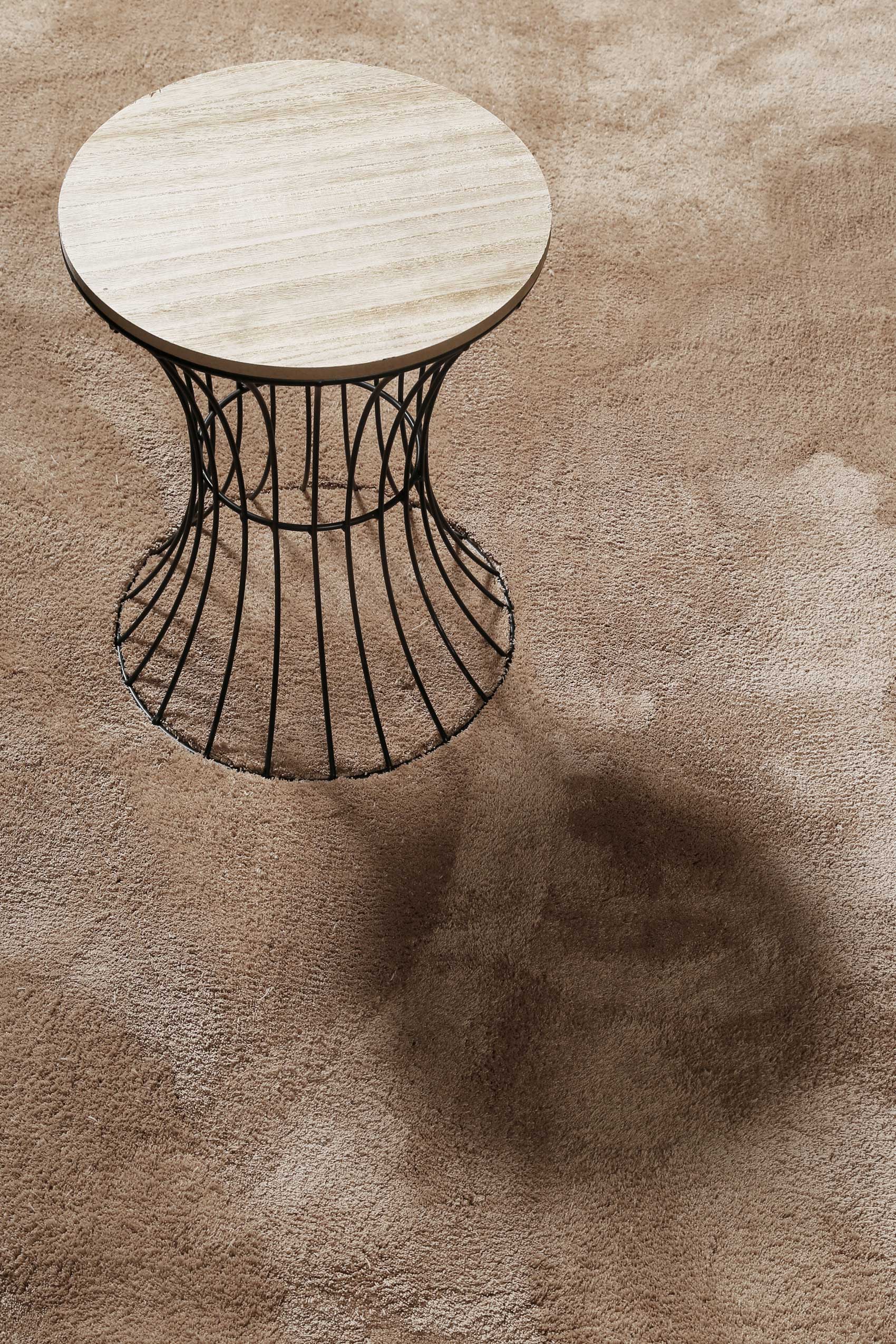 Teppich Sand Braun Hochflor » Sienna « Homie Living - Ansicht 4