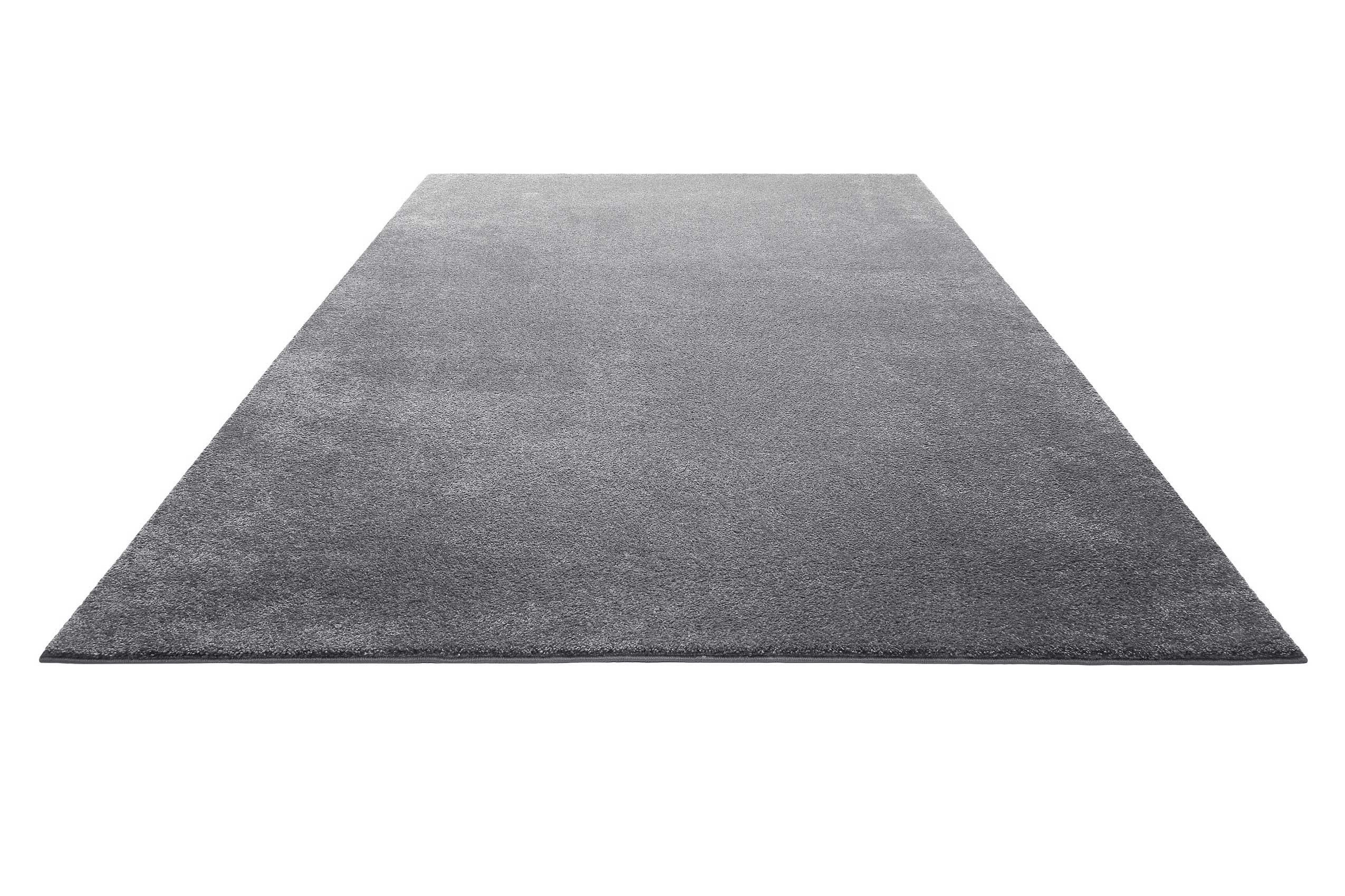 Teppich Grau Kurzflor weich & soft 