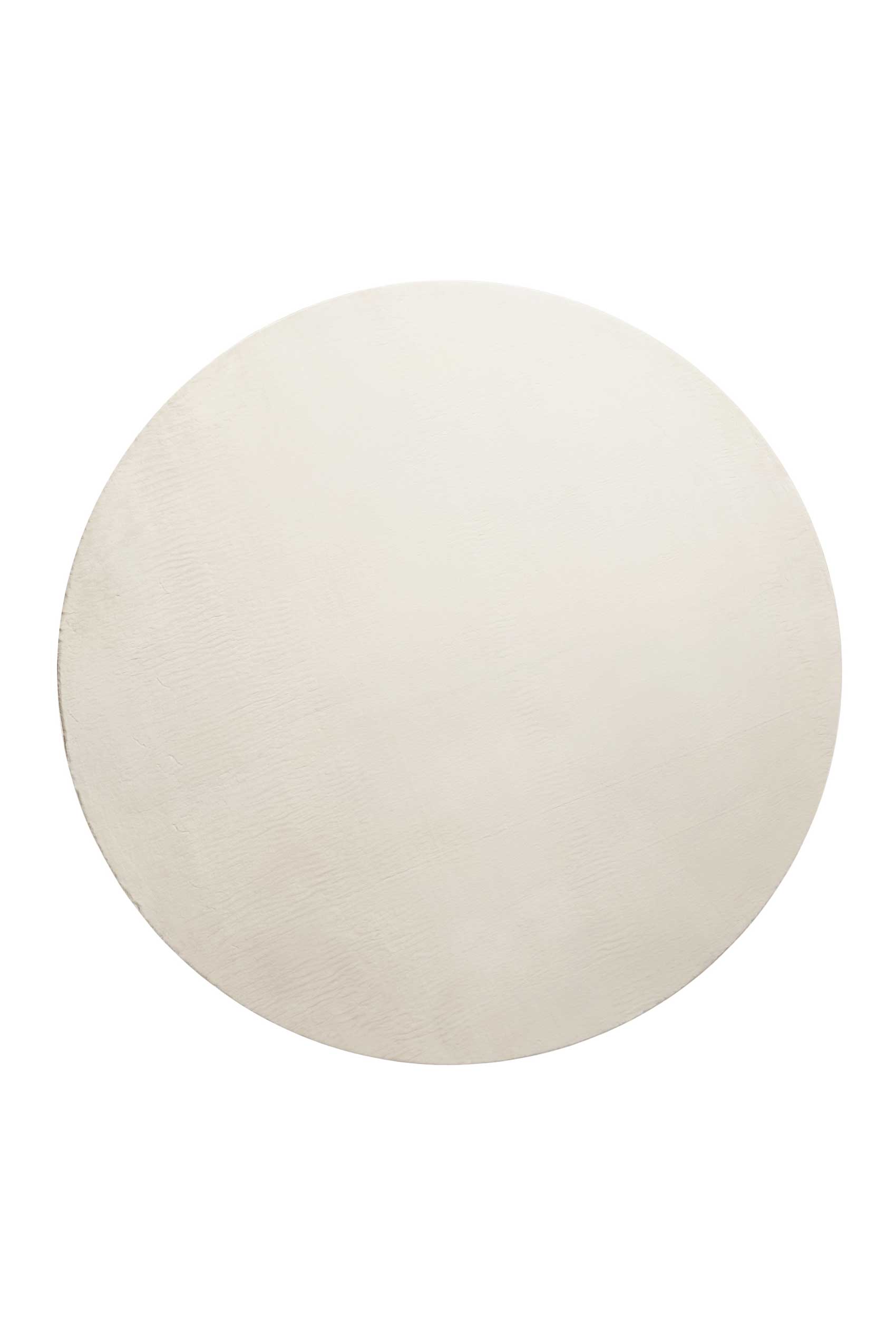 Kunstfell Teppich Rund Creme Beige soft & weich 