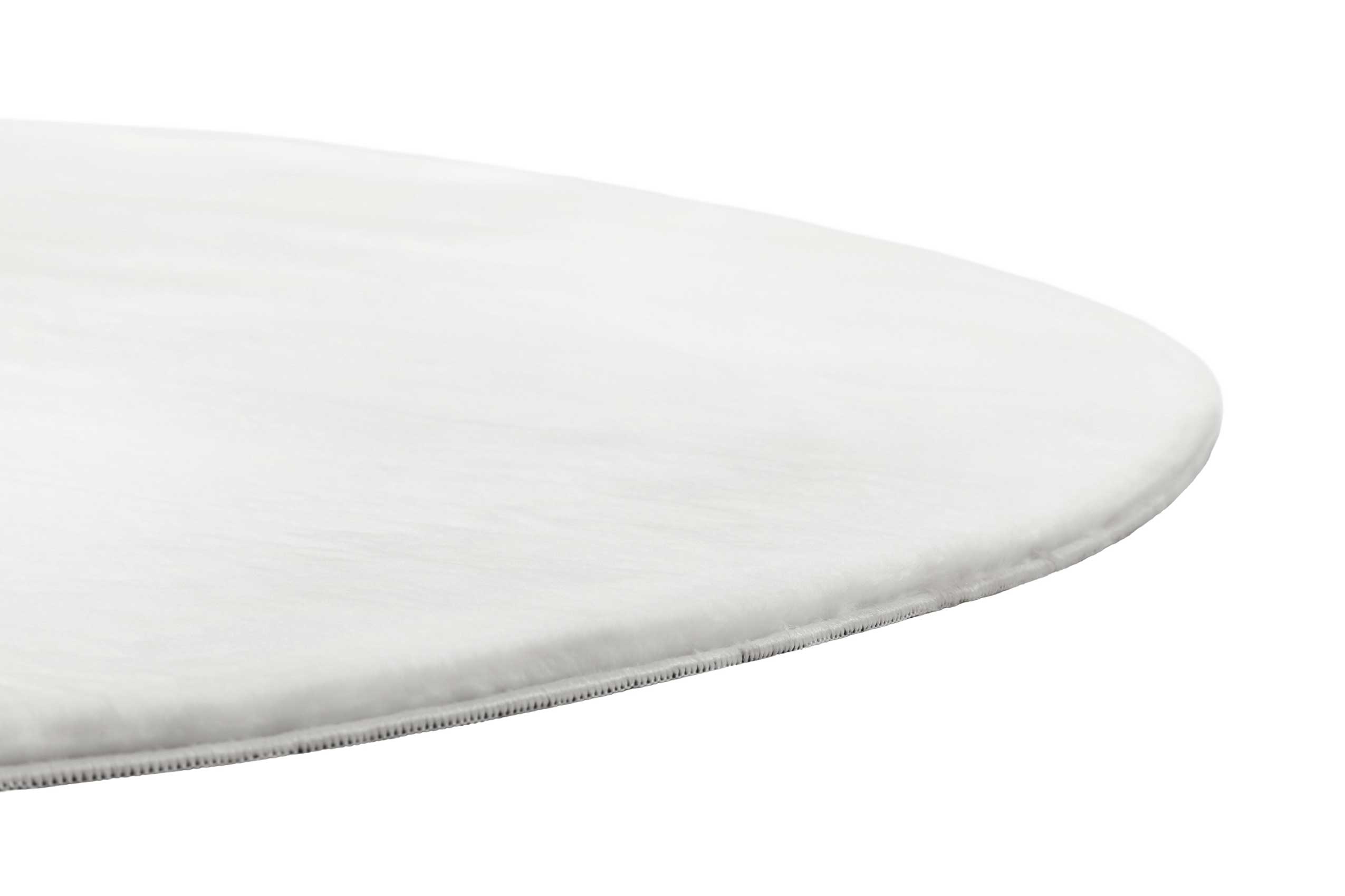 Kunstfell Teppich Rund Creme Weiß soft & weich 