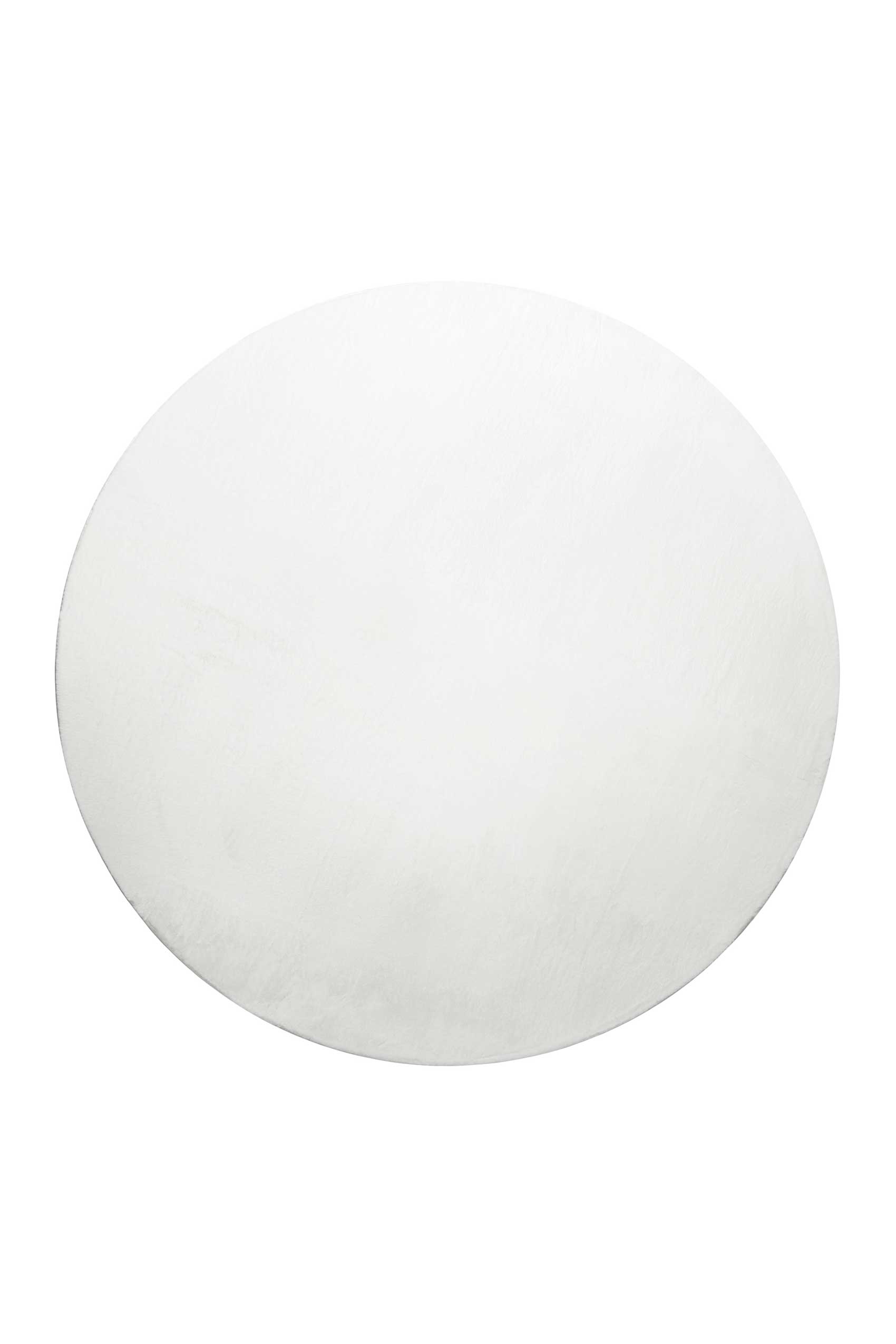 Kunstfell Teppich Rund Creme Weiß soft & weich 