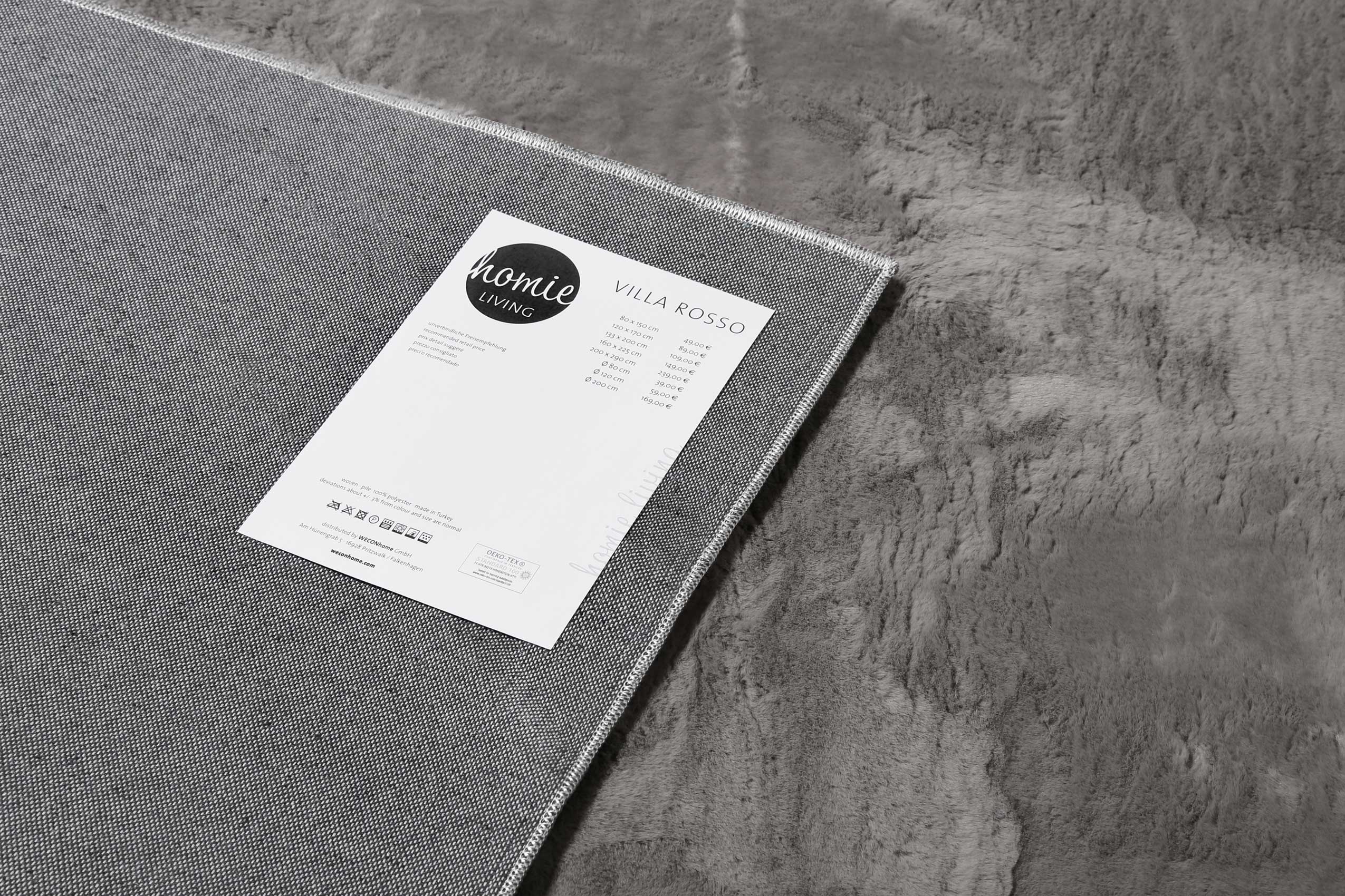 Kunstfell Teppich Grau Anthrazit soft & weich 