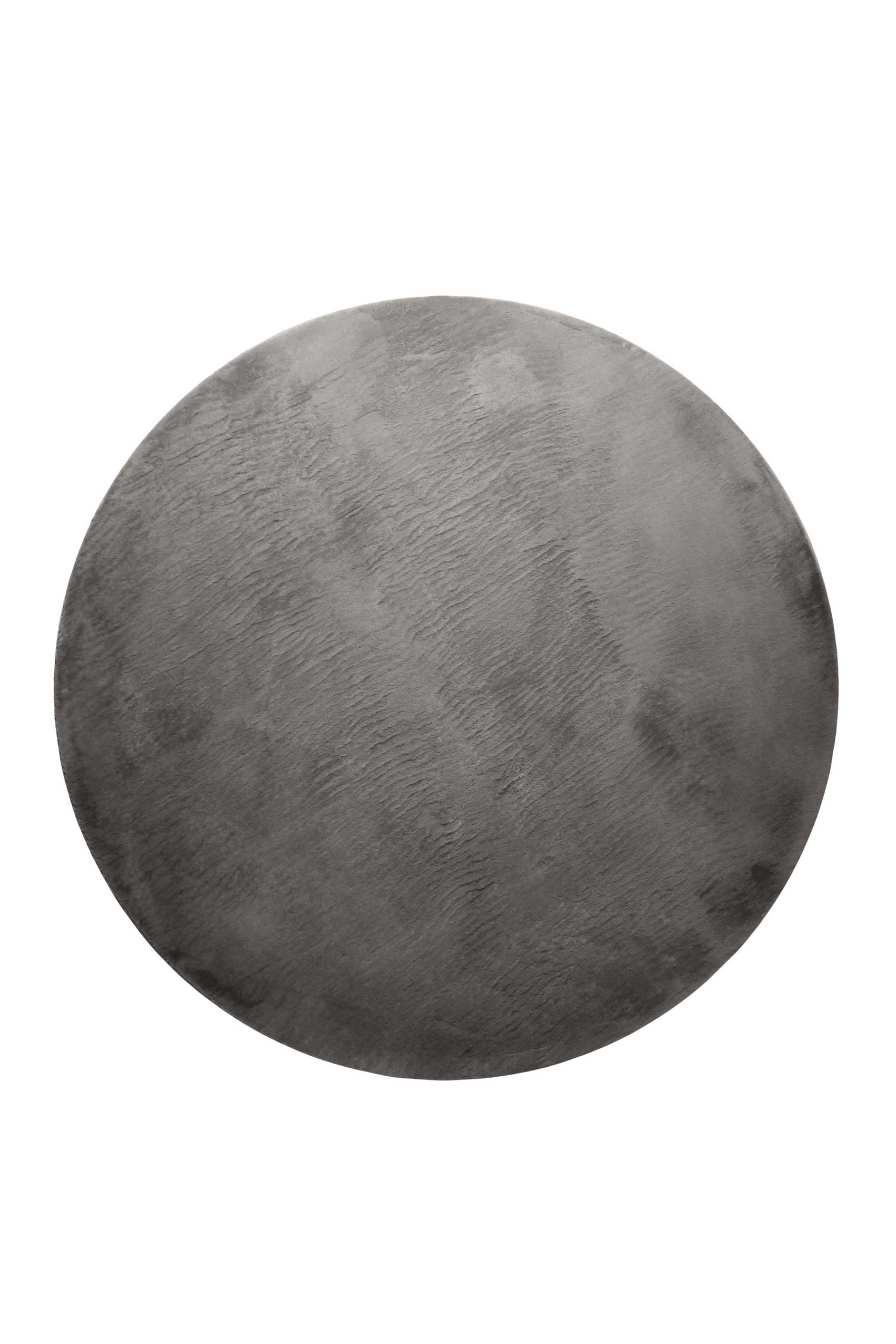 Kunstfell Teppich Rund Grau Anthrazit soft & weich 