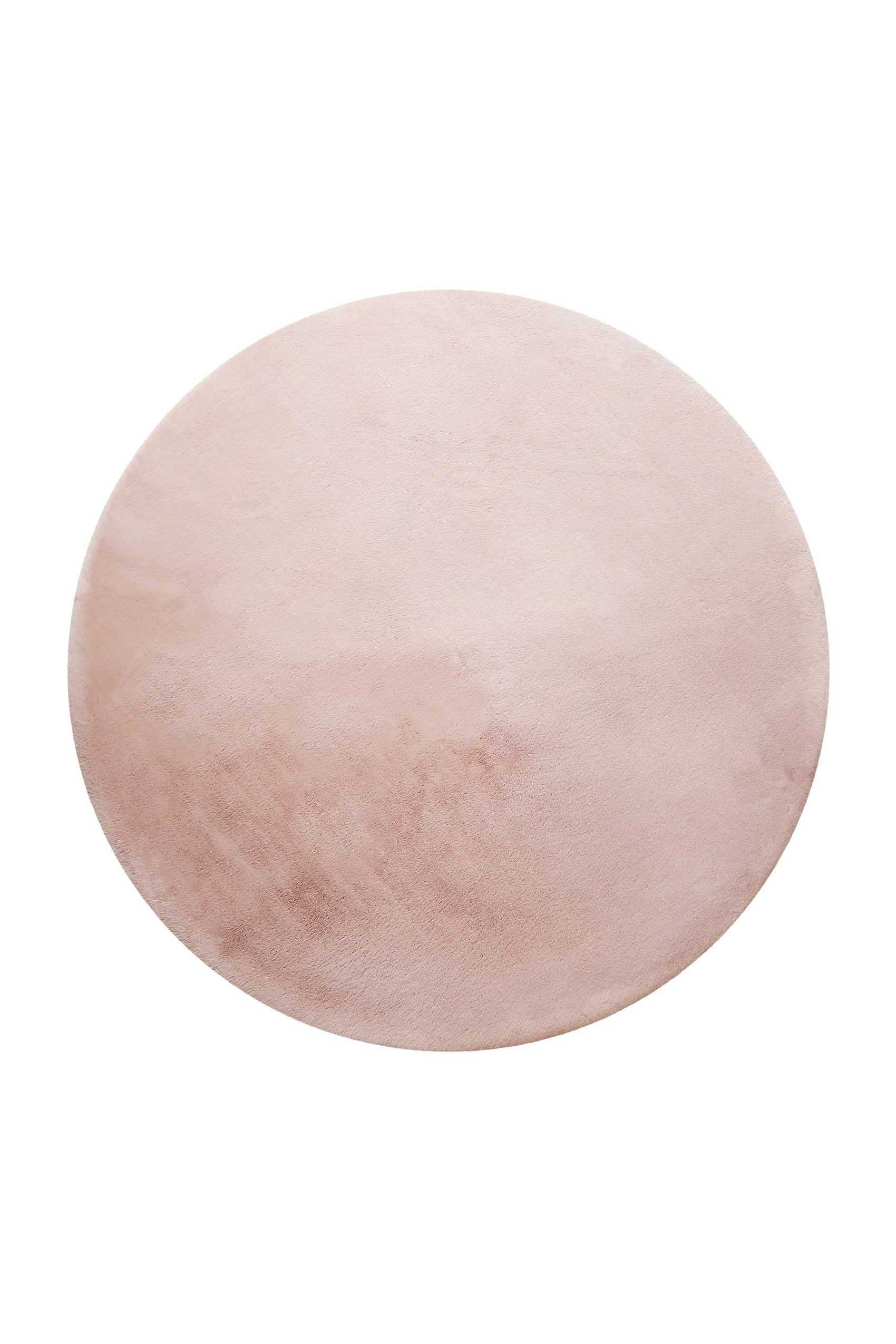 Teppich Rund Rosa kuschelig & flauschig