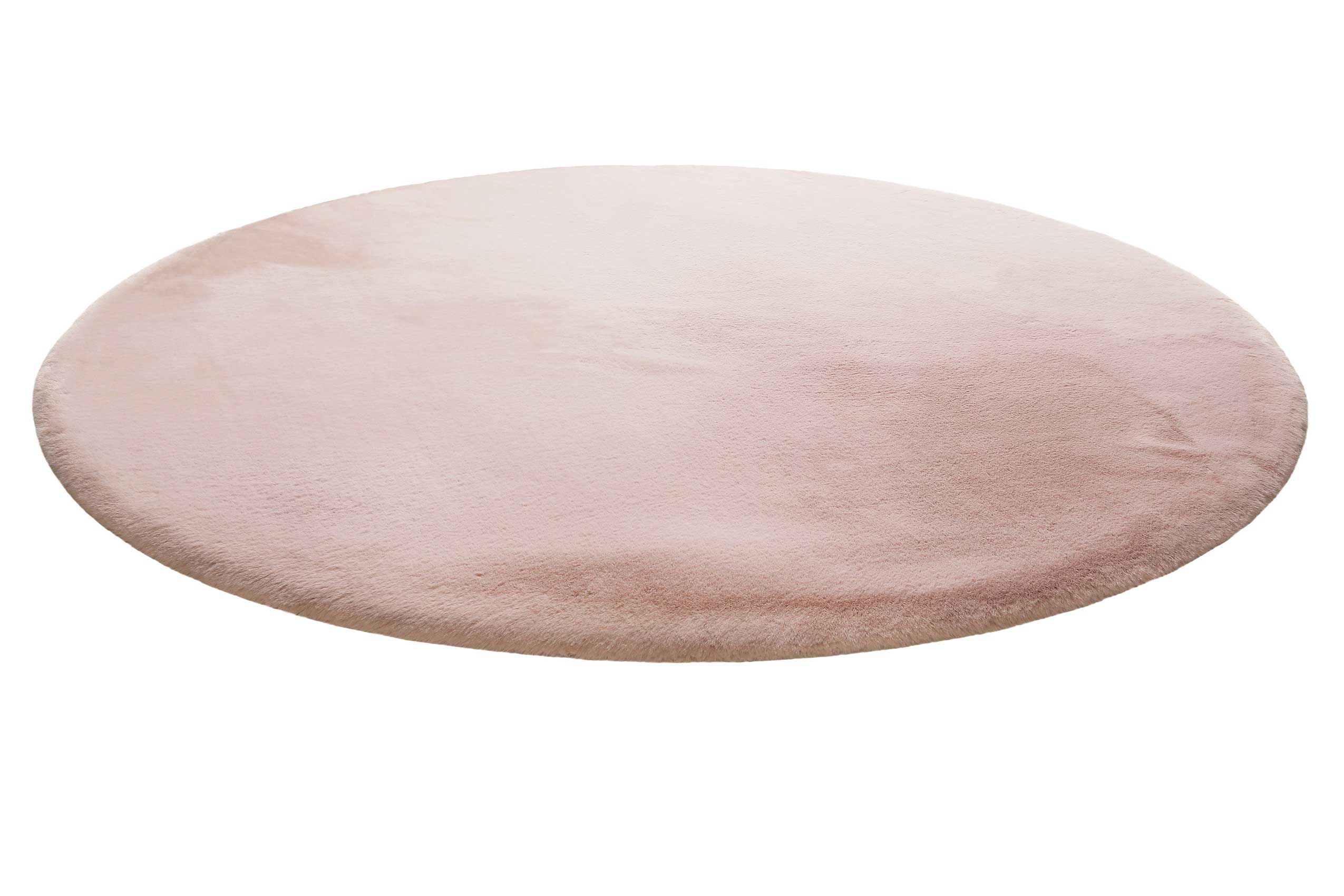 Teppich Rund Rosa kuschelig & flauschig