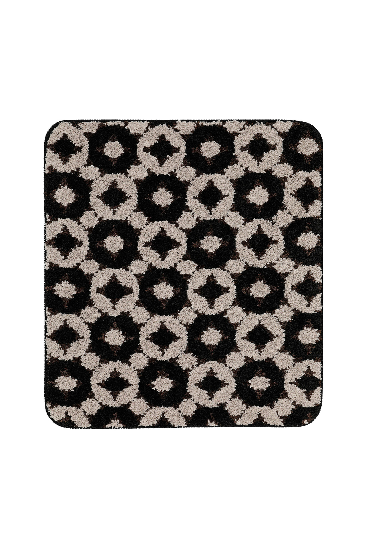 Badteppich Schwarz Taupe