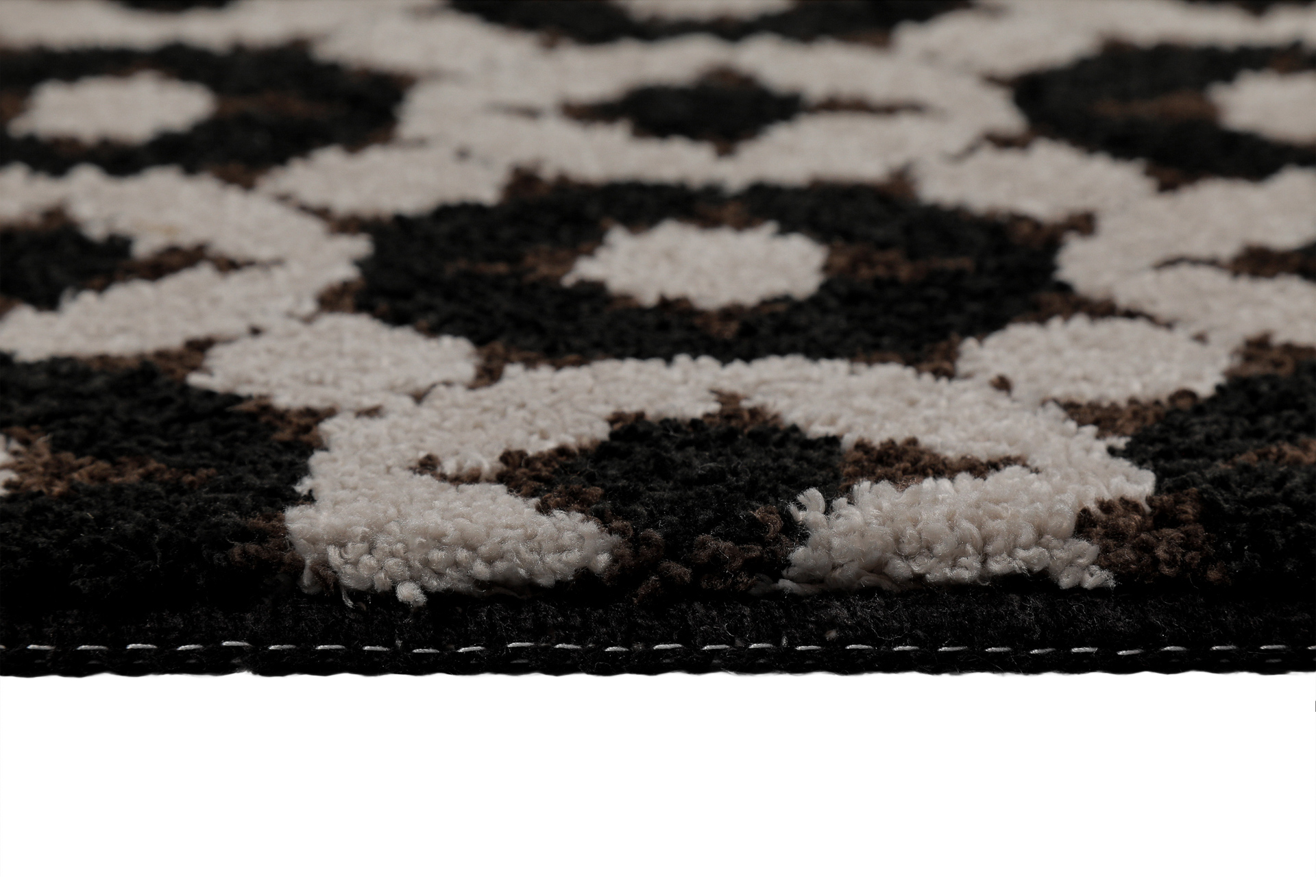 Badteppich Schwarz Taupe
