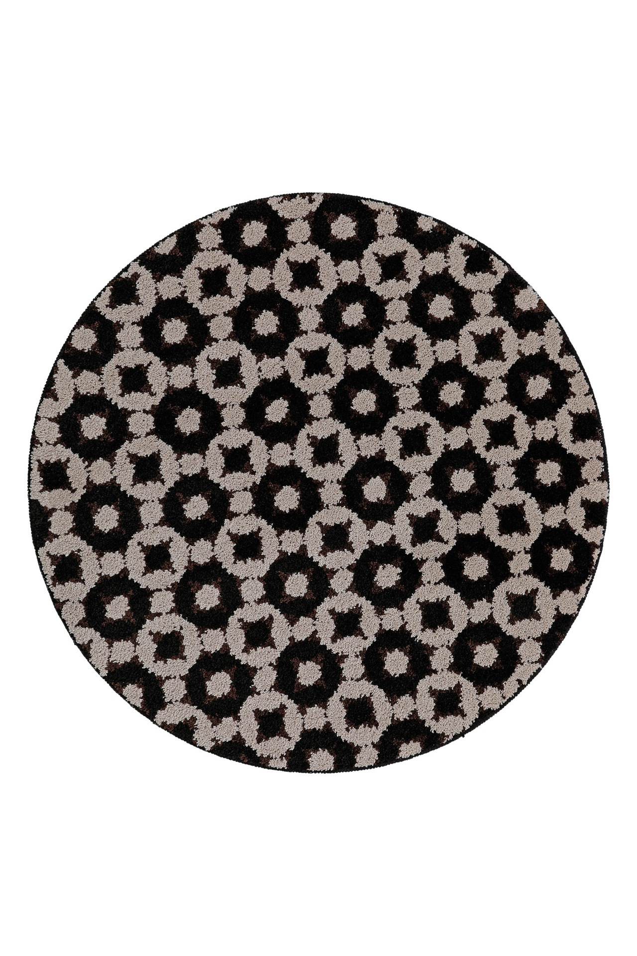 Badteppich Schwarz Taupe