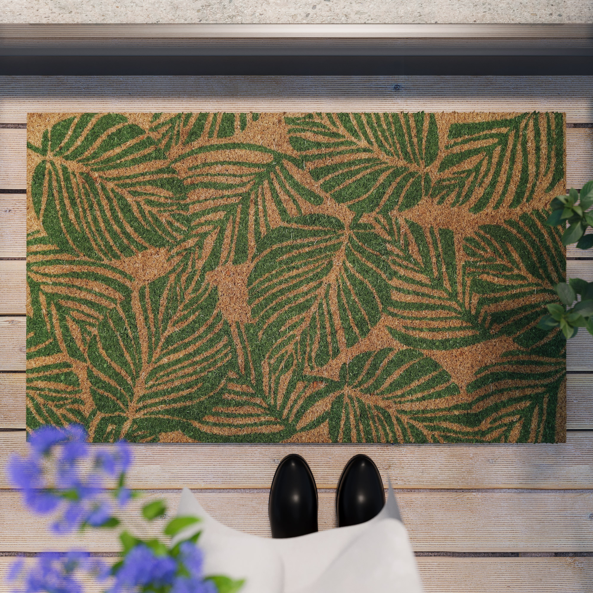 Fußmatte aus Kokosfaser Natur Grün » Jungle Mat « WECONhome - Ansicht 1