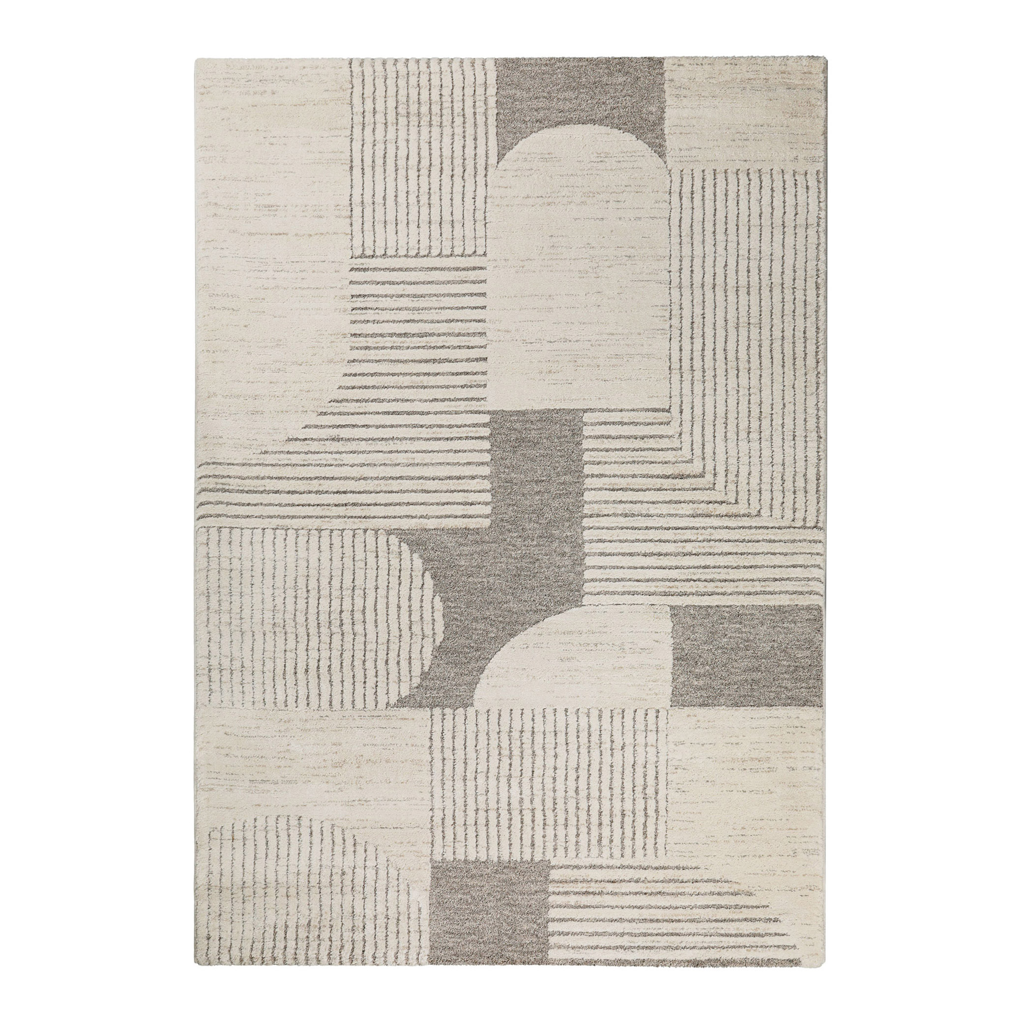 Kurzflor Teppich Creme Beige 