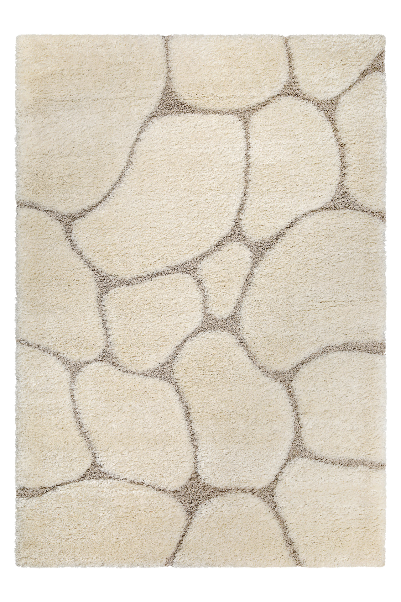 2 für 1 Aktion: Hochflor Teppich Creme Beige 