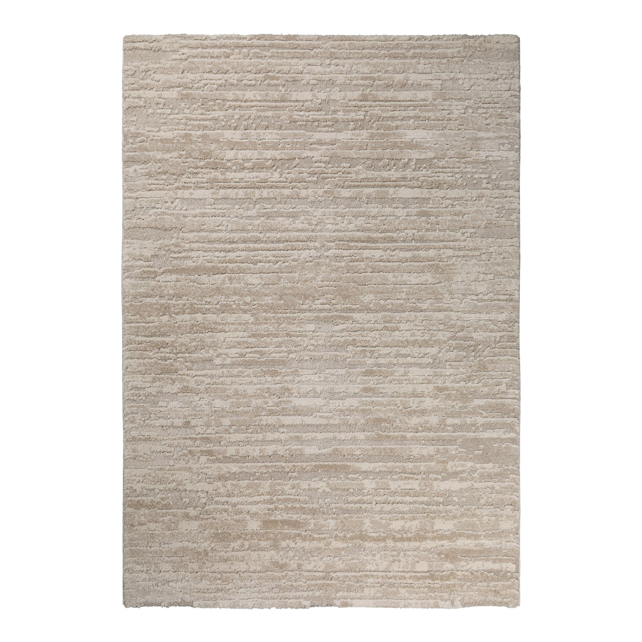 Kurzflor Teppich Creme Beige 