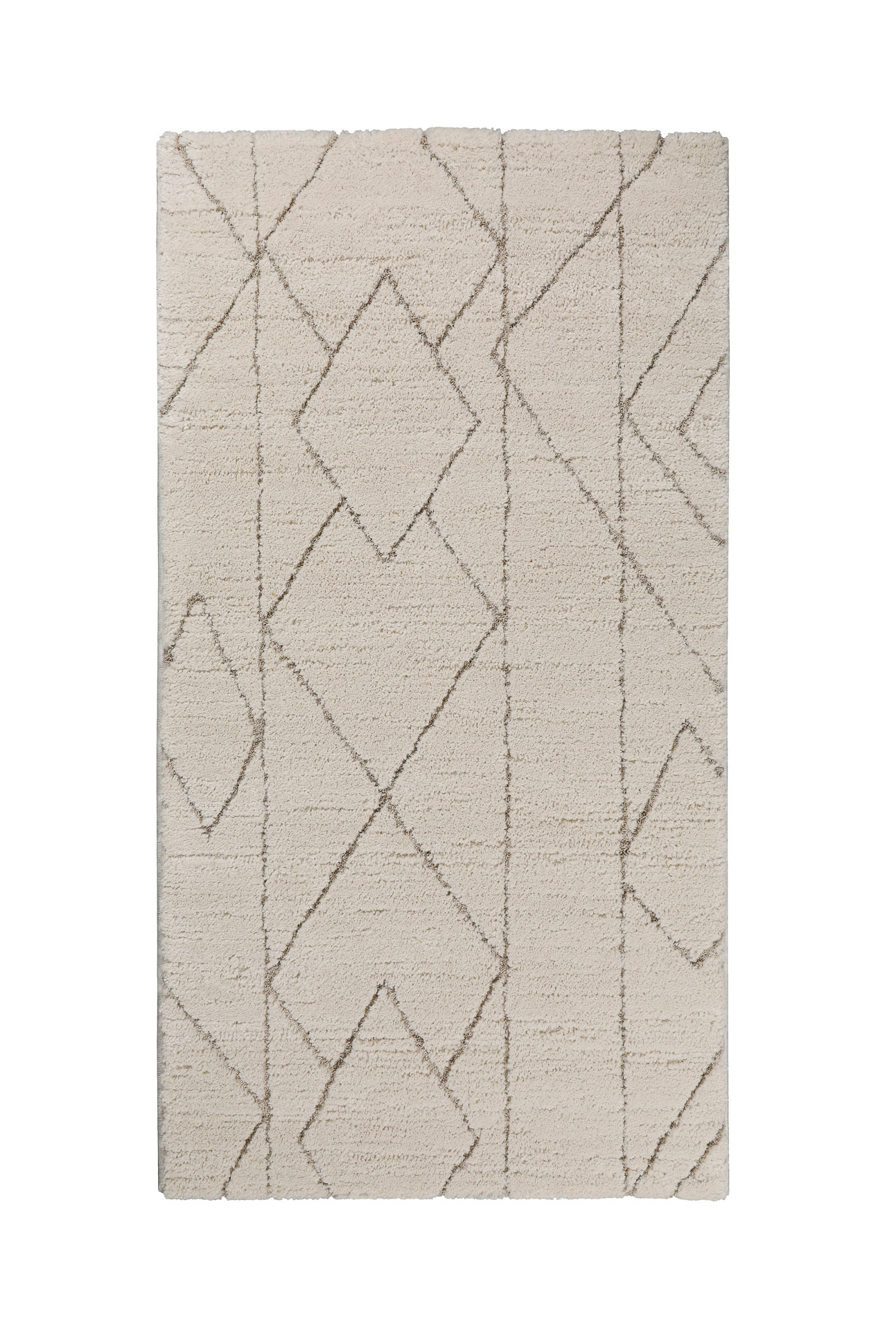 Kurzflor Teppich Creme Beige 