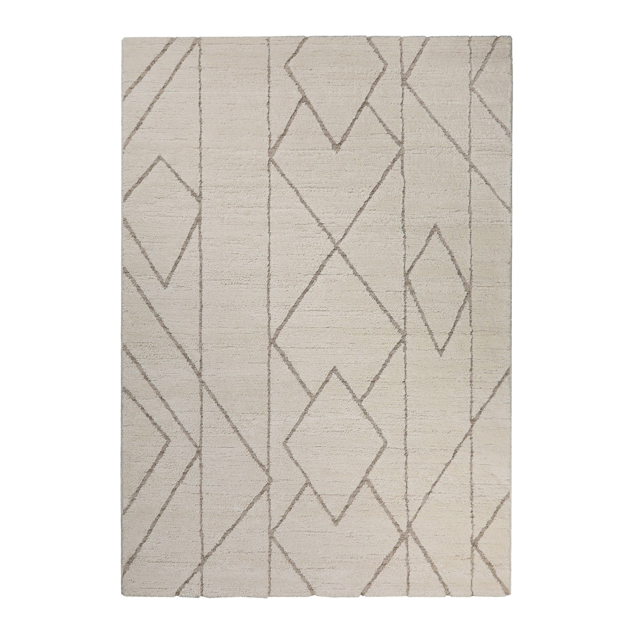 Kurzflor Teppich Creme Beige 