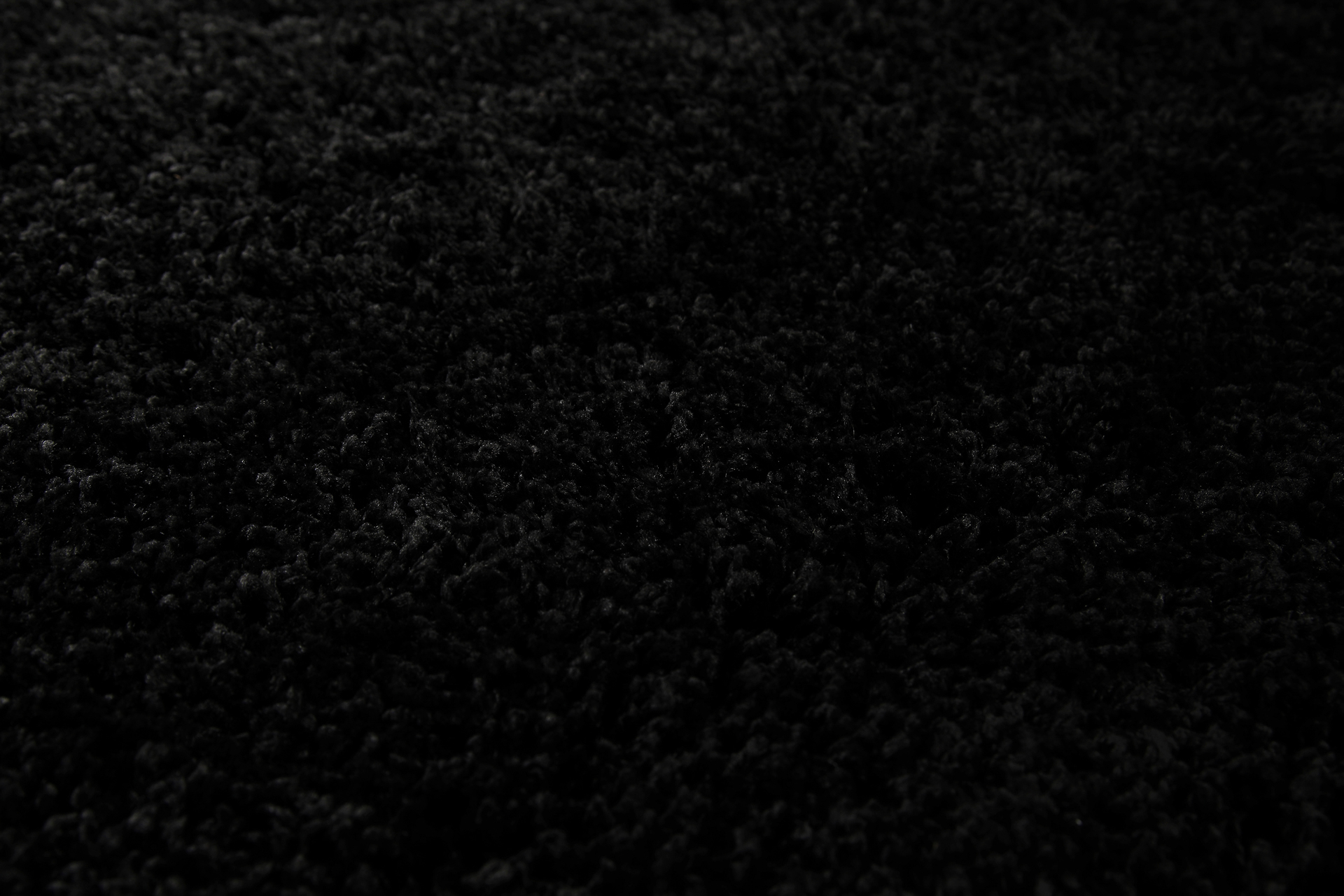 Hochflor Teppich Rund Schwarz